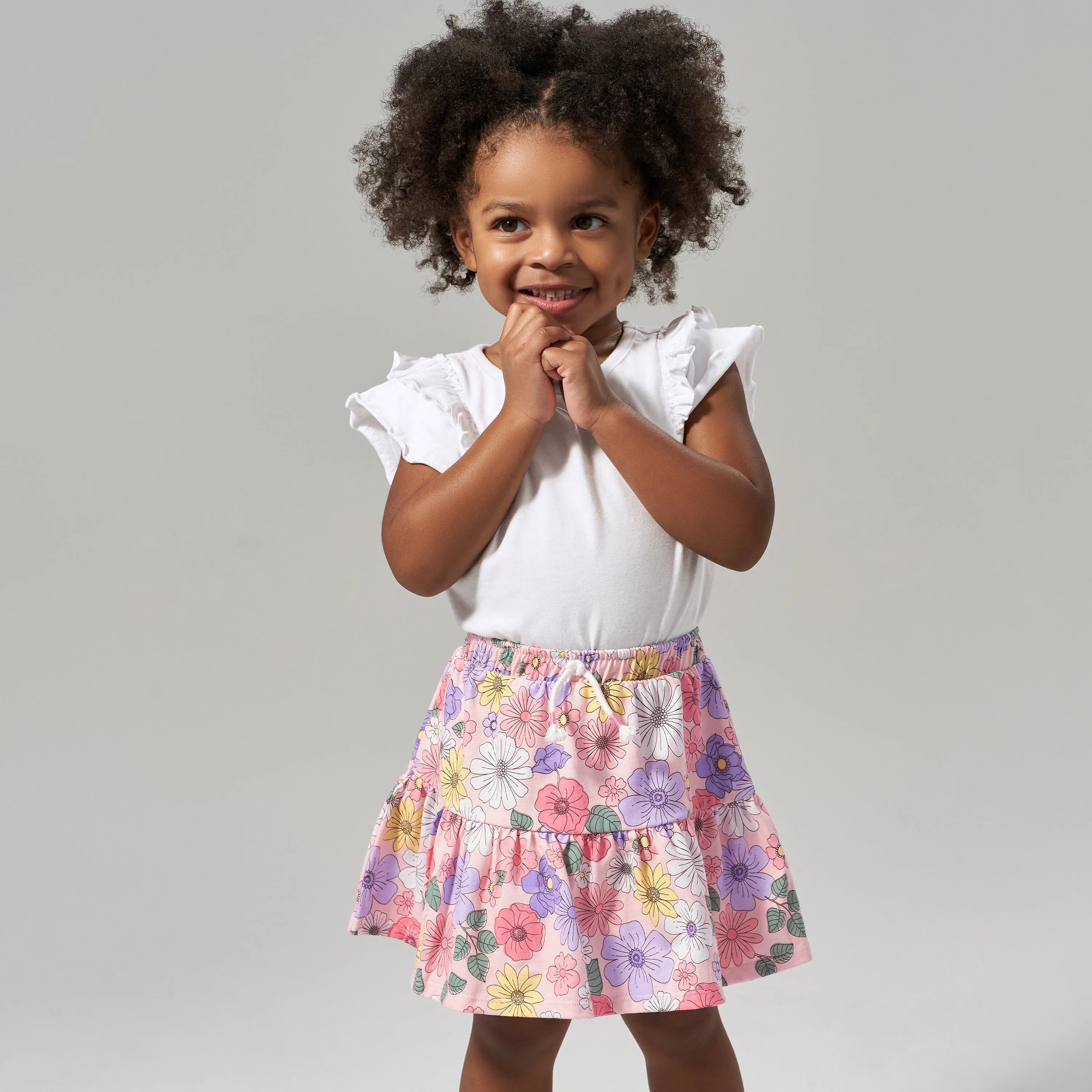 2-Pack Infant Girls Pink Floral Skorts Gerber Childrenswea