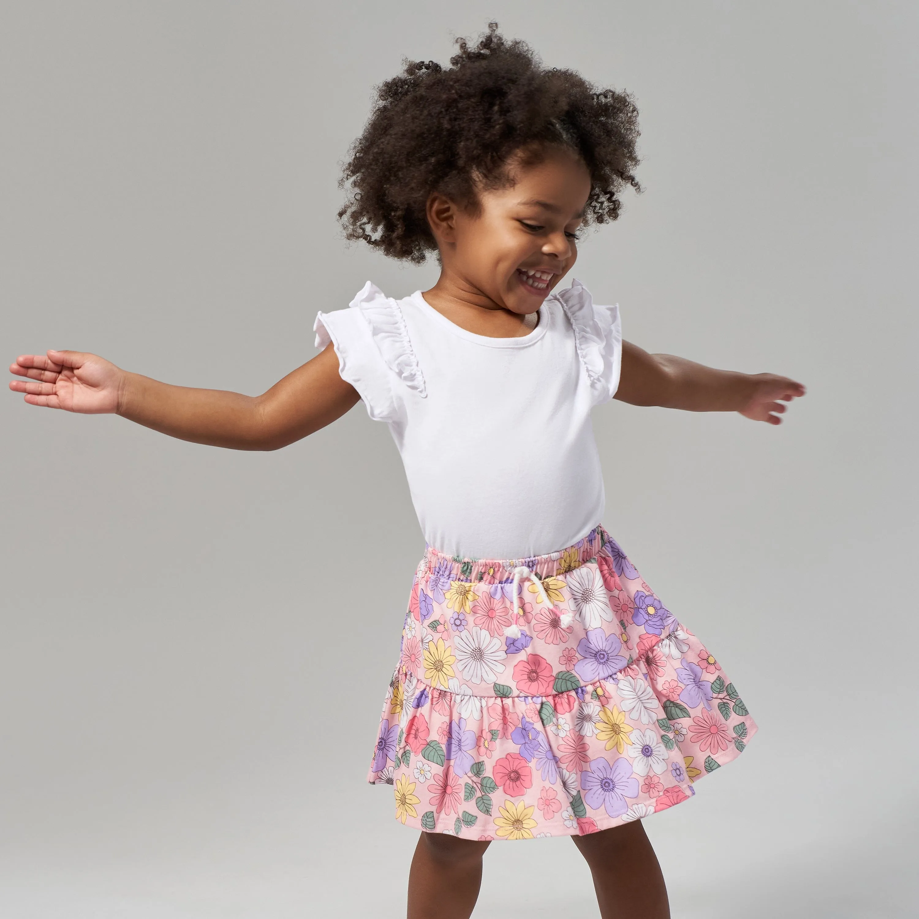 2-Pack Infant Girls Pink Floral Skorts Gerber Childrenswea