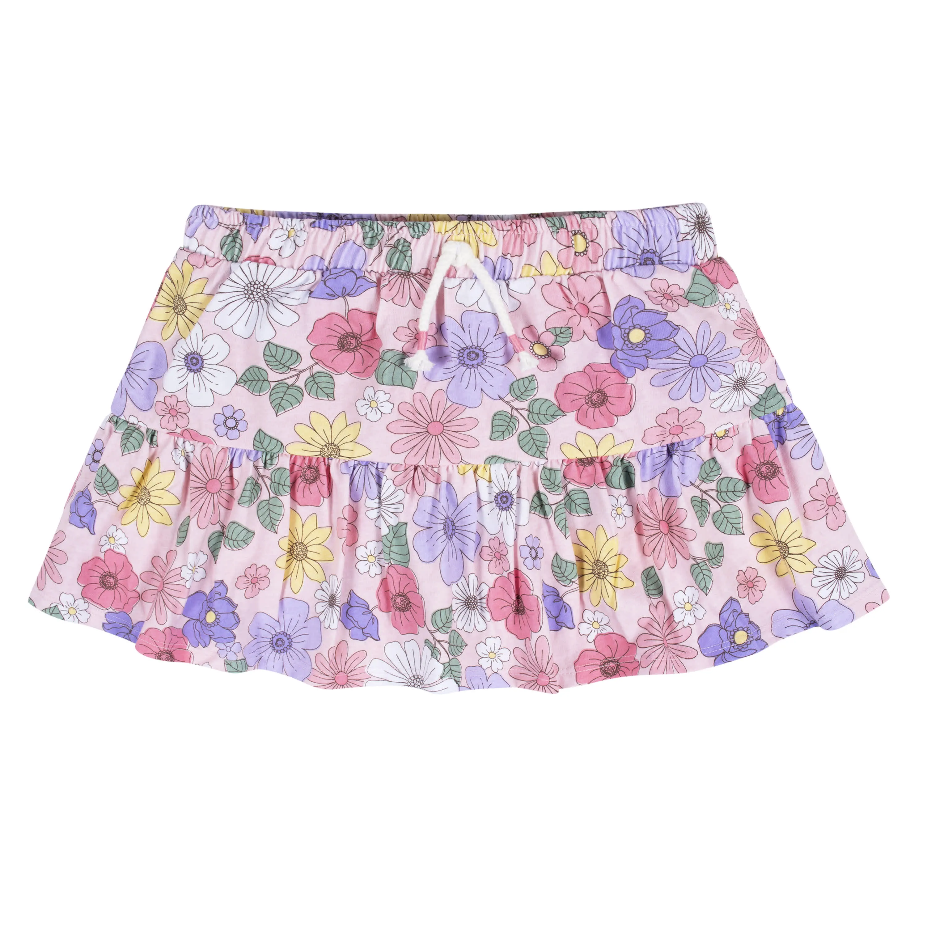 2-Pack Infant Girls Pink Floral Skorts Gerber Childrenswea