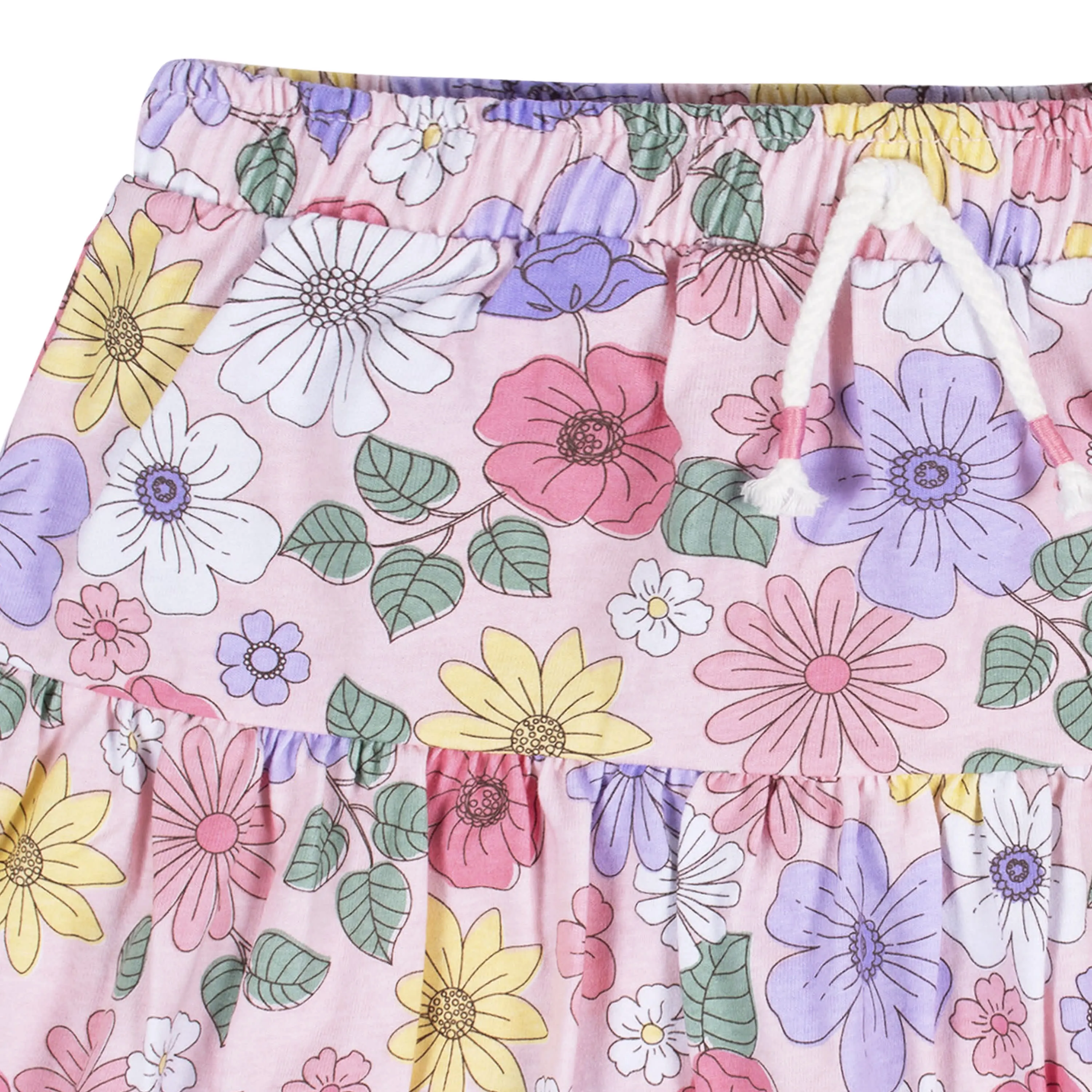 2-Pack Infant Girls Pink Floral Skorts Gerber Childrenswea