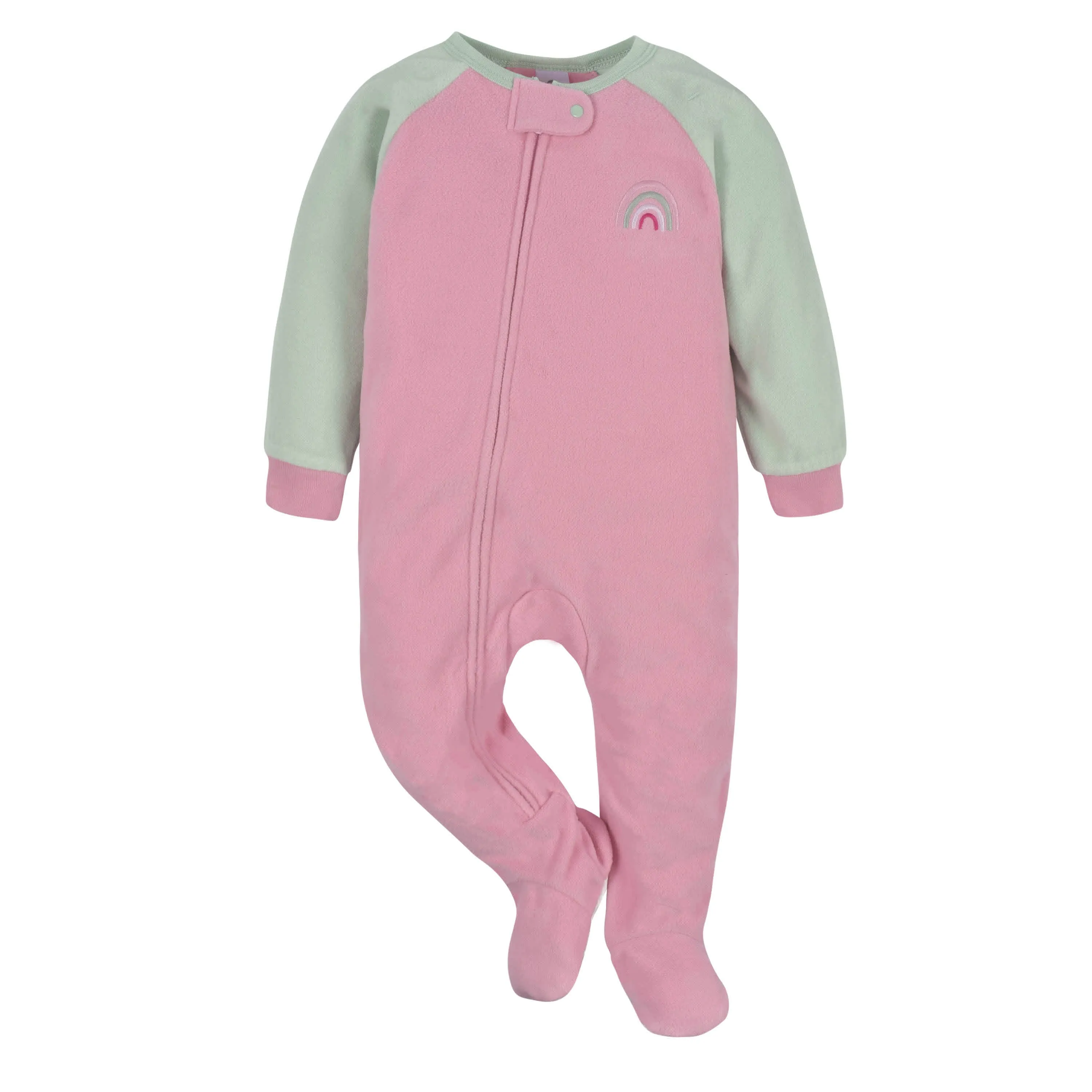 2-Pack Toddler Girls Green Rainbow Fleece Pajamas Gerber Childrenswea