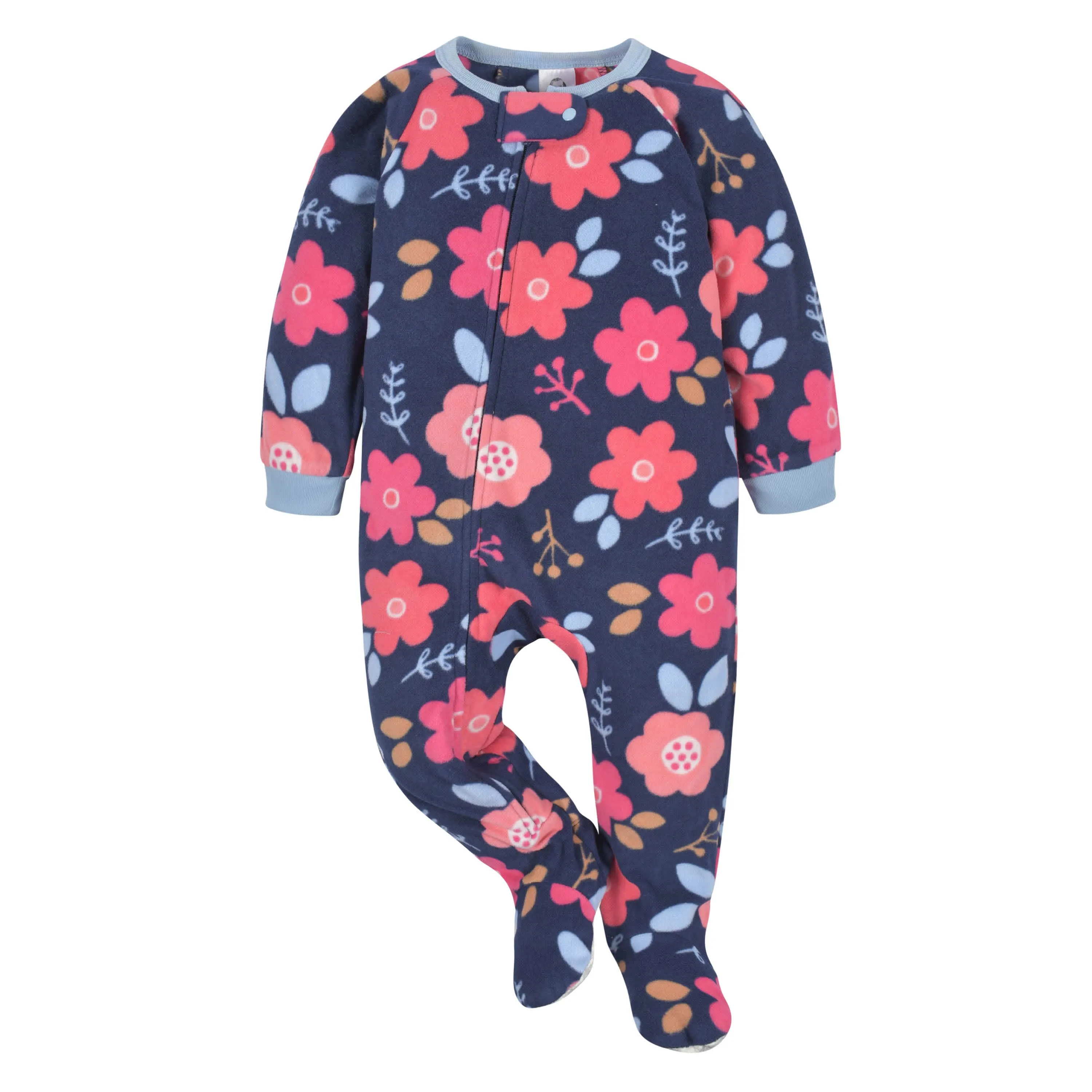 2-Pack Toddler Girls Navy Floral Fleece Pajamas Gerber Childrenswea
