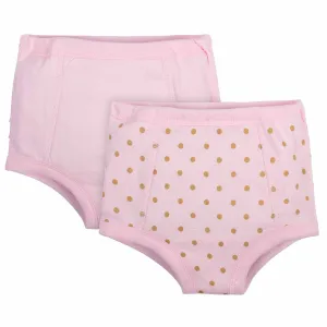 2-Pack Toddler Girls Pink Training Pants with TPU Lining Gerber Childrenswea