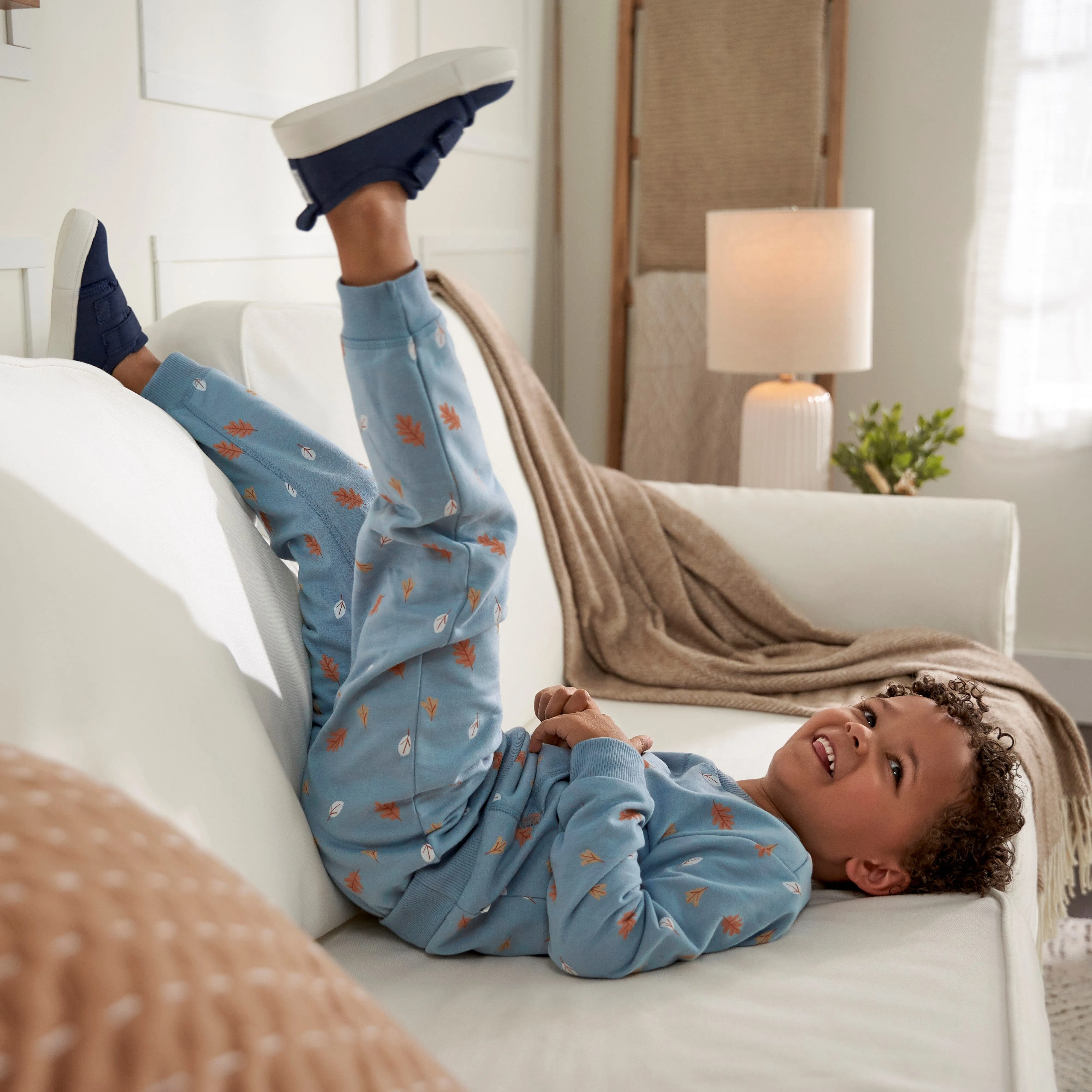 2-Piece Baby & Toddler Boys Blue Leaves Sweatshirt & Pant Set Gerber Childrenswea
