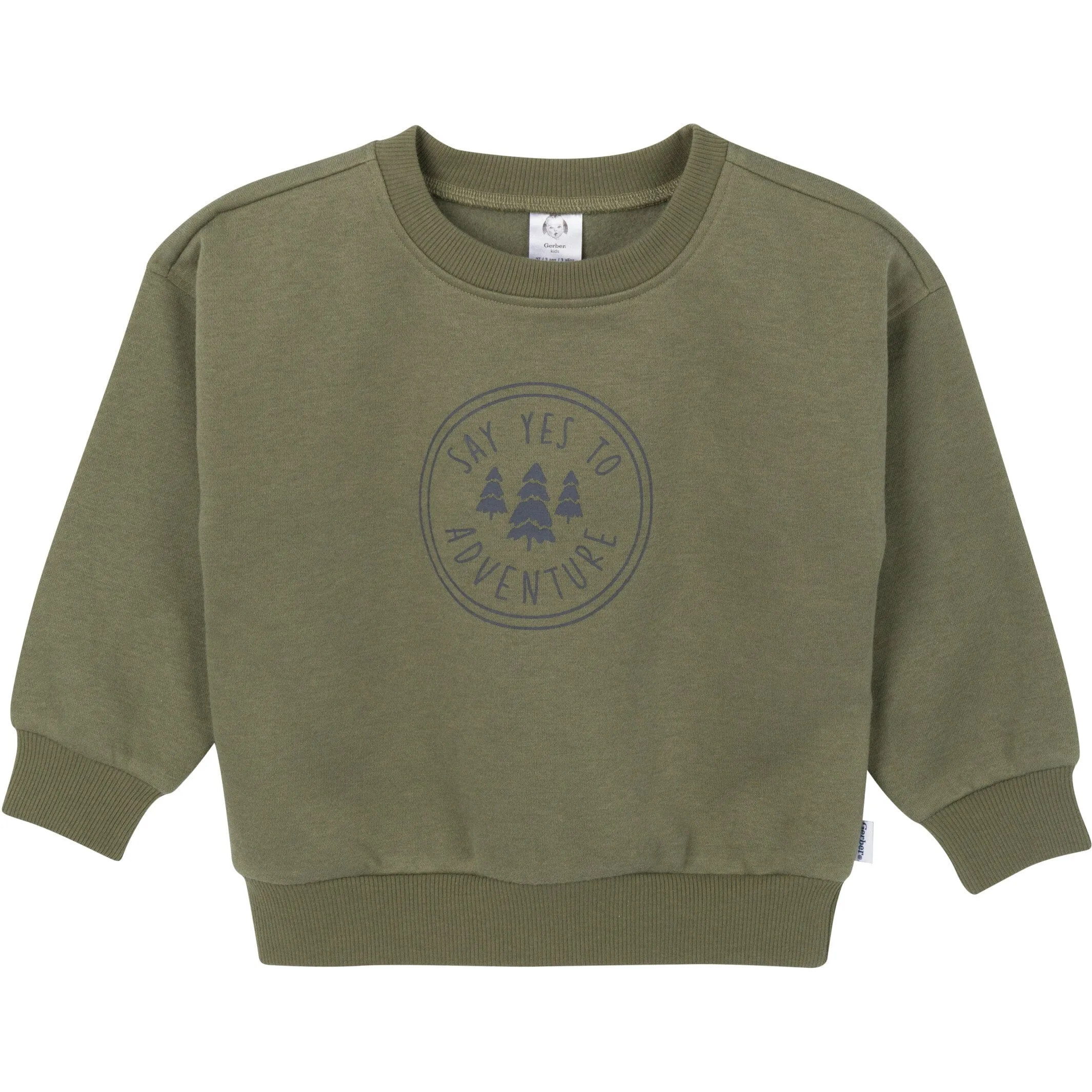 2-Piece Baby & Toddler Boys Olive Adventure Sweatshirt & Pant Set Gerber Childrenswea
