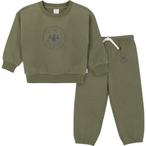 2-Piece Baby & Toddler Boys Olive Adventure Sweatshirt & Pant Set Gerber Childrenswea