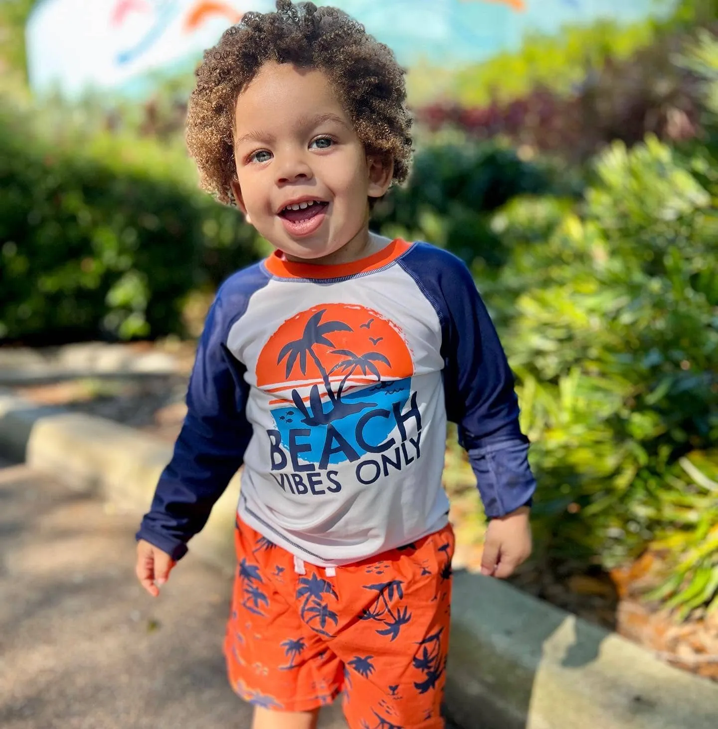 2-Piece Baby & Toddler Boys UPF 50  Vacation Vibes Rash Guard & Swim Trunks Set Gerber Childrenswea