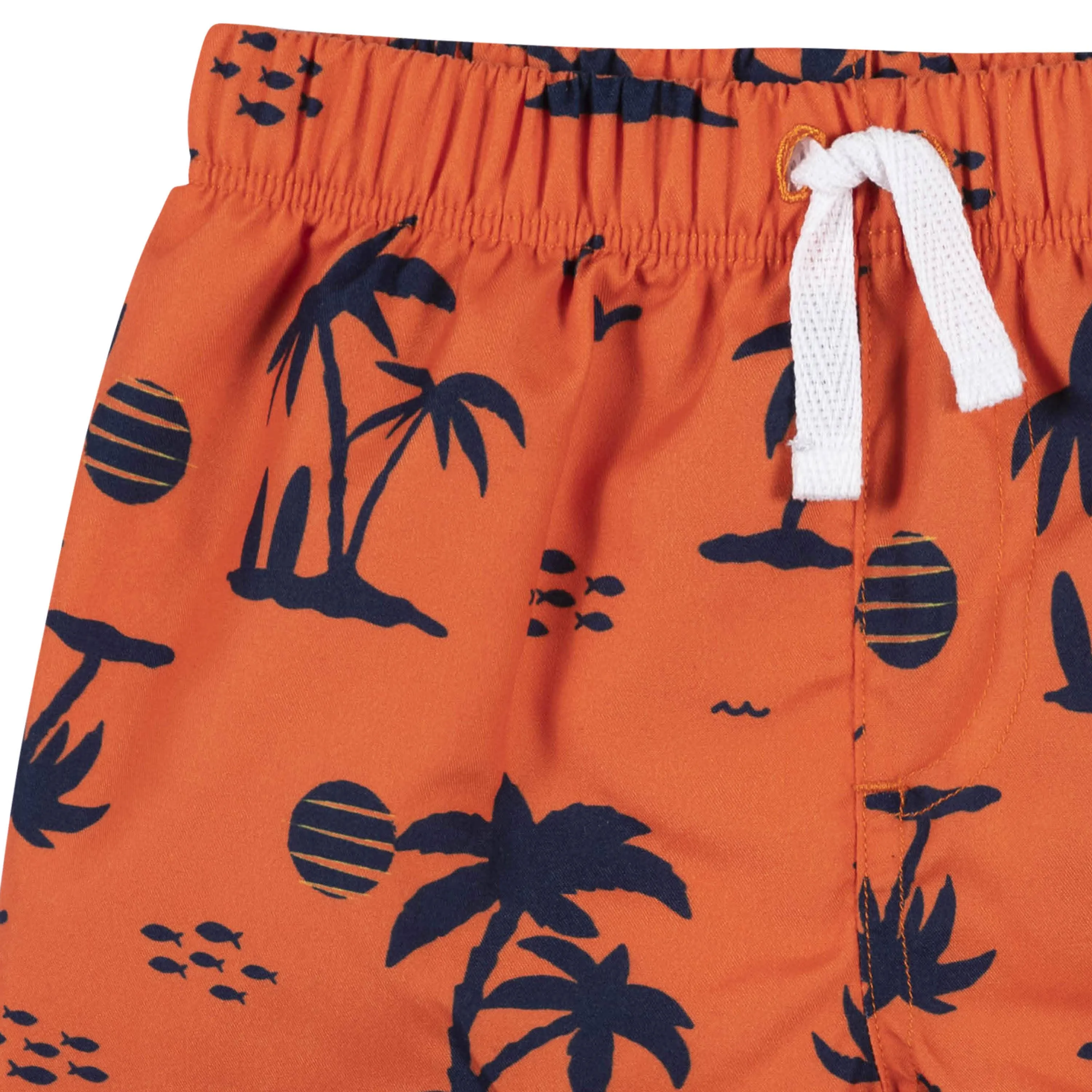 2-Piece Baby & Toddler Boys UPF 50  Vacation Vibes Rash Guard & Swim Trunks Set Gerber Childrenswea