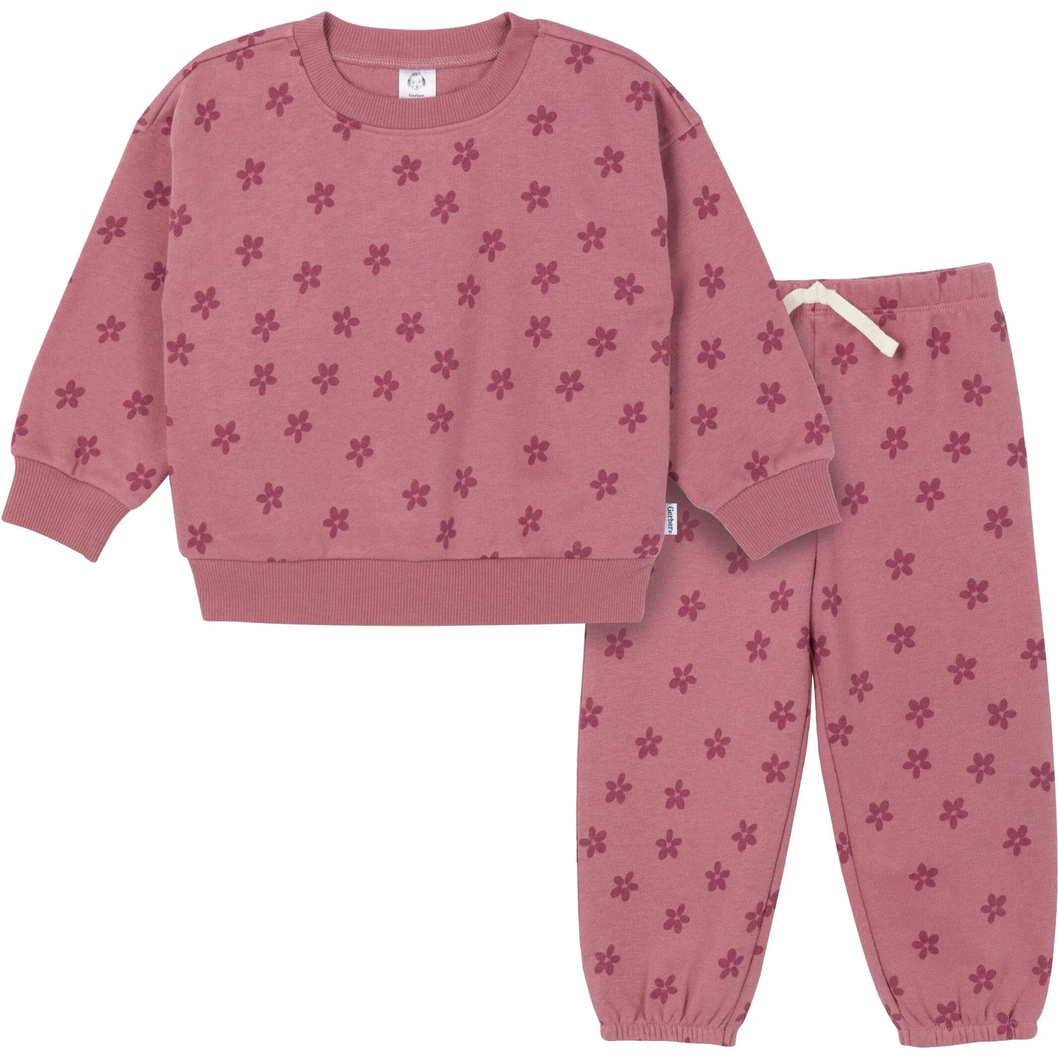 2-Piece Baby & Toddler Girls Daisies Sweatshirt & Pant Set Gerber Childrenswea