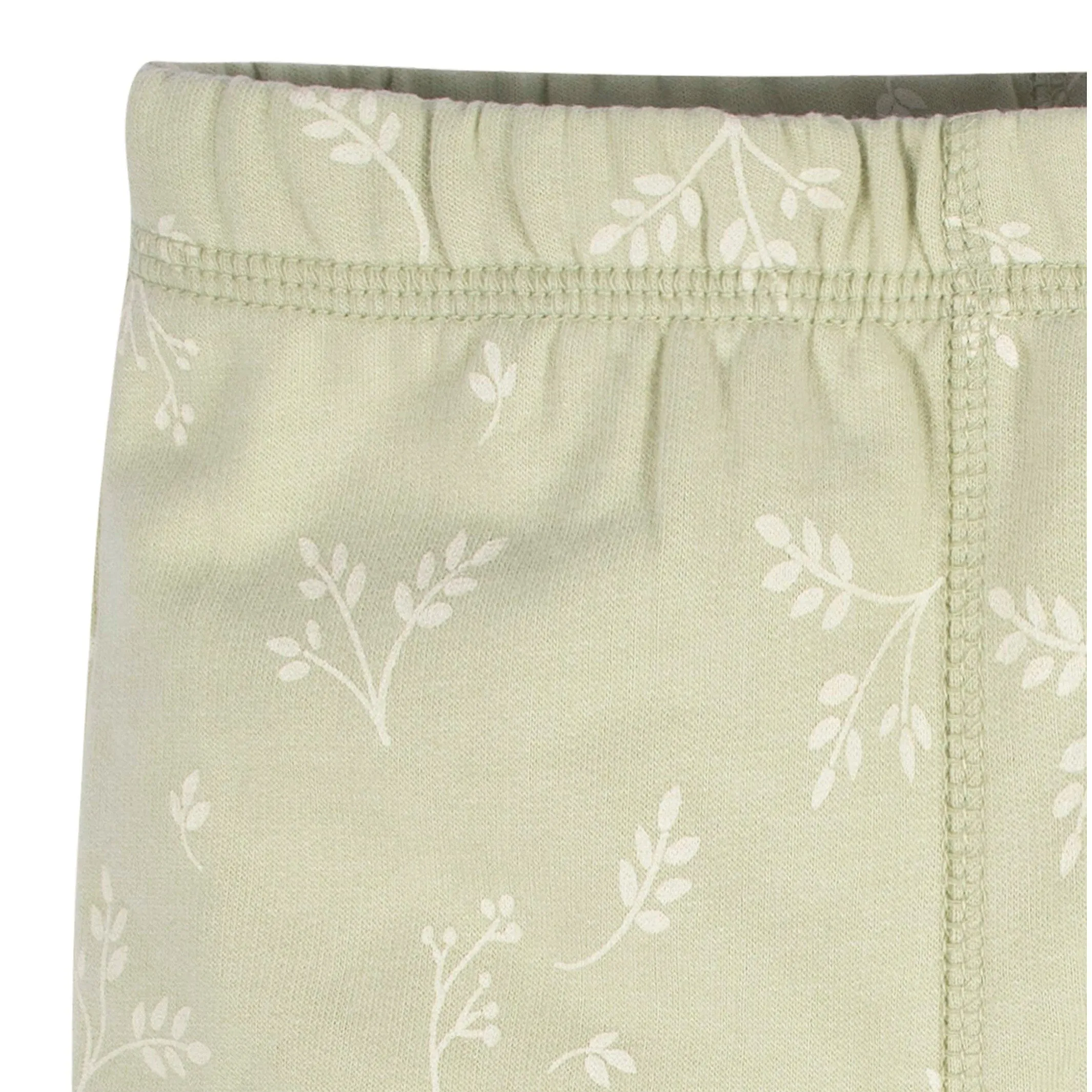 2-Piece Baby & Toddler Girls Green Leaves Sweatshirt & Pant Set Gerber Childrenswea