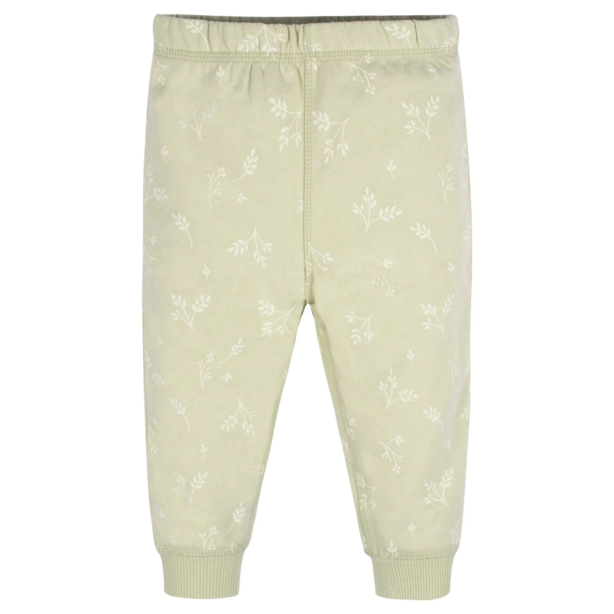 2-Piece Baby & Toddler Girls Green Leaves Sweatshirt & Pant Set Gerber Childrenswea