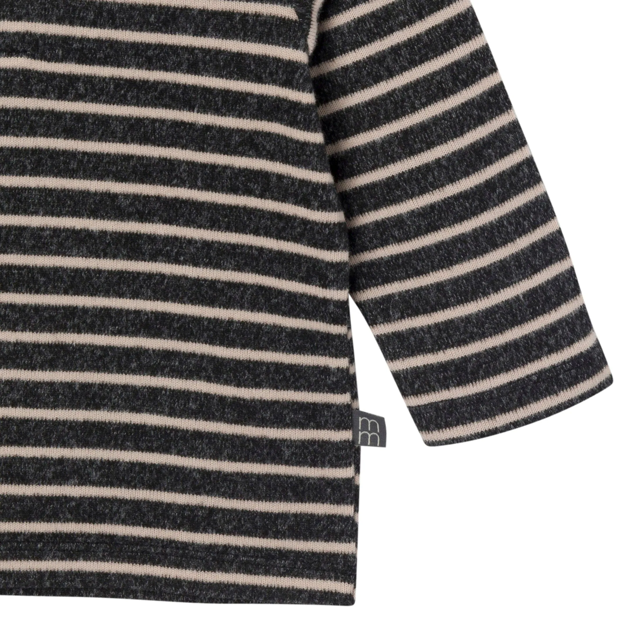 2-Piece Baby Boys Dark Grey Heather Stripe Hacci Hoodie and Jogger Pants Set Gerber Childrenswea