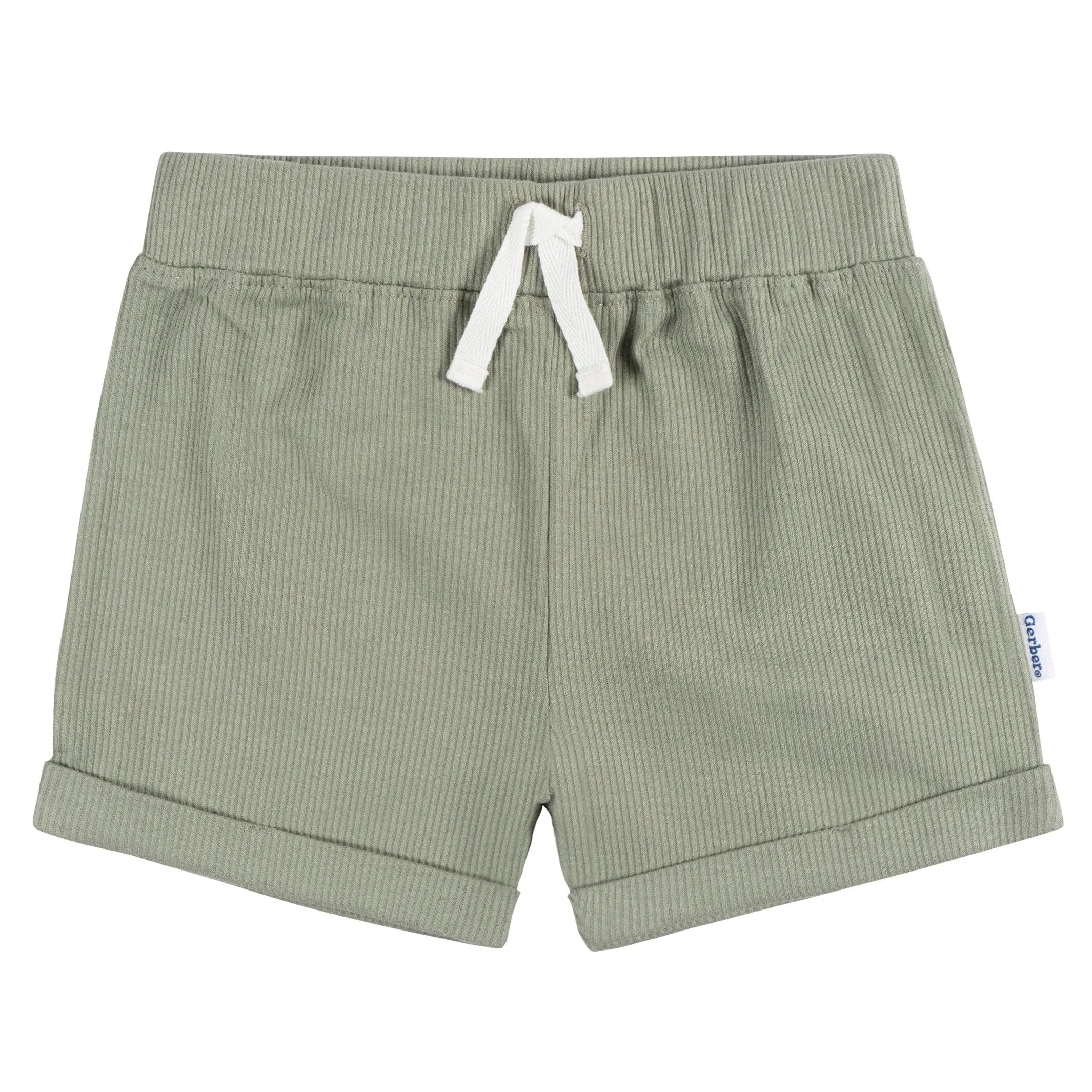 2-Piece Baby Boys Olive Bodysuit and Shorts Set Gerber Childrenswea