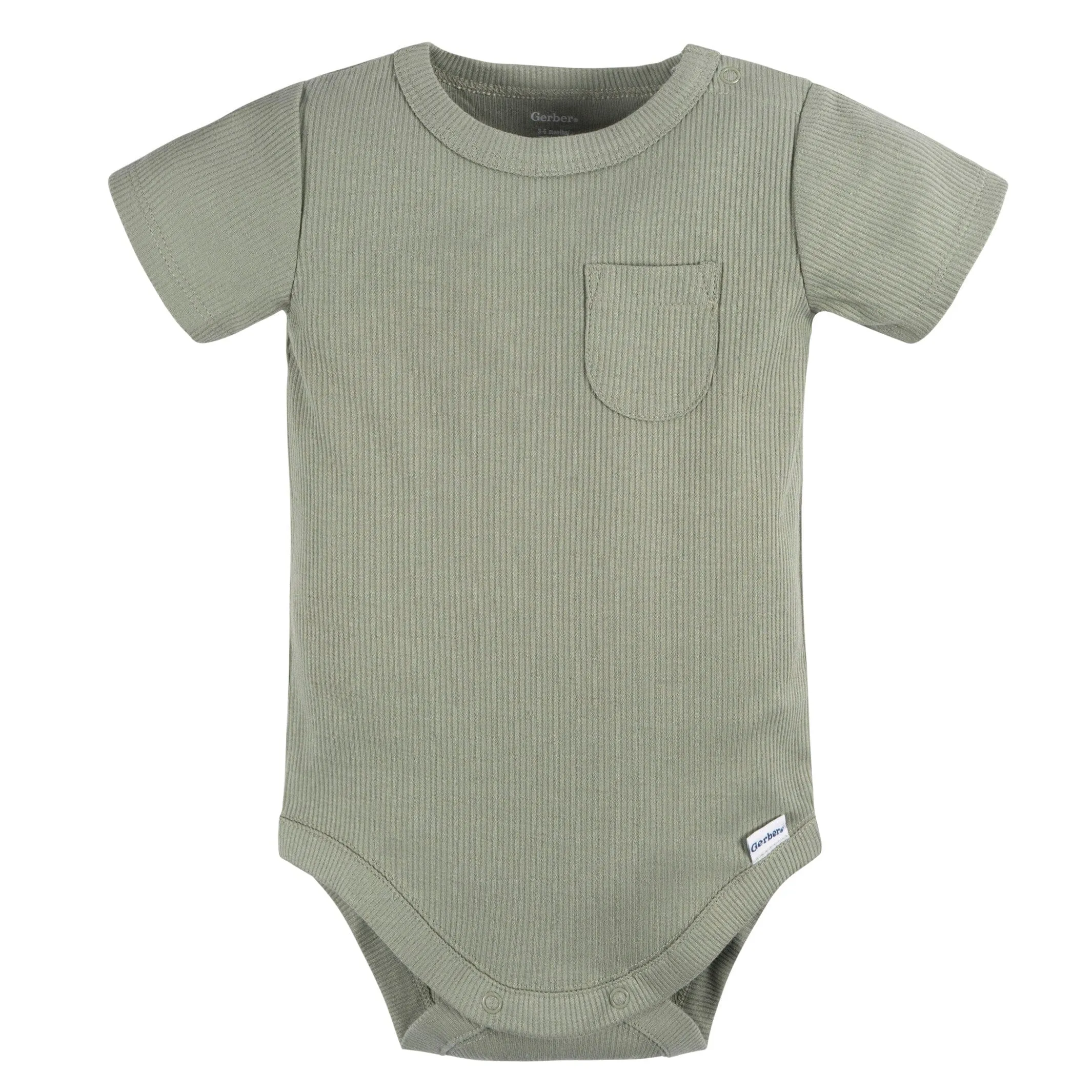 2-Piece Baby Boys Olive Bodysuit and Shorts Set Gerber Childrenswea