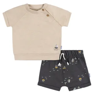 2-Piece Baby Boys Sailboats T-Shirt and Shorts Set Gerber Childrenswea