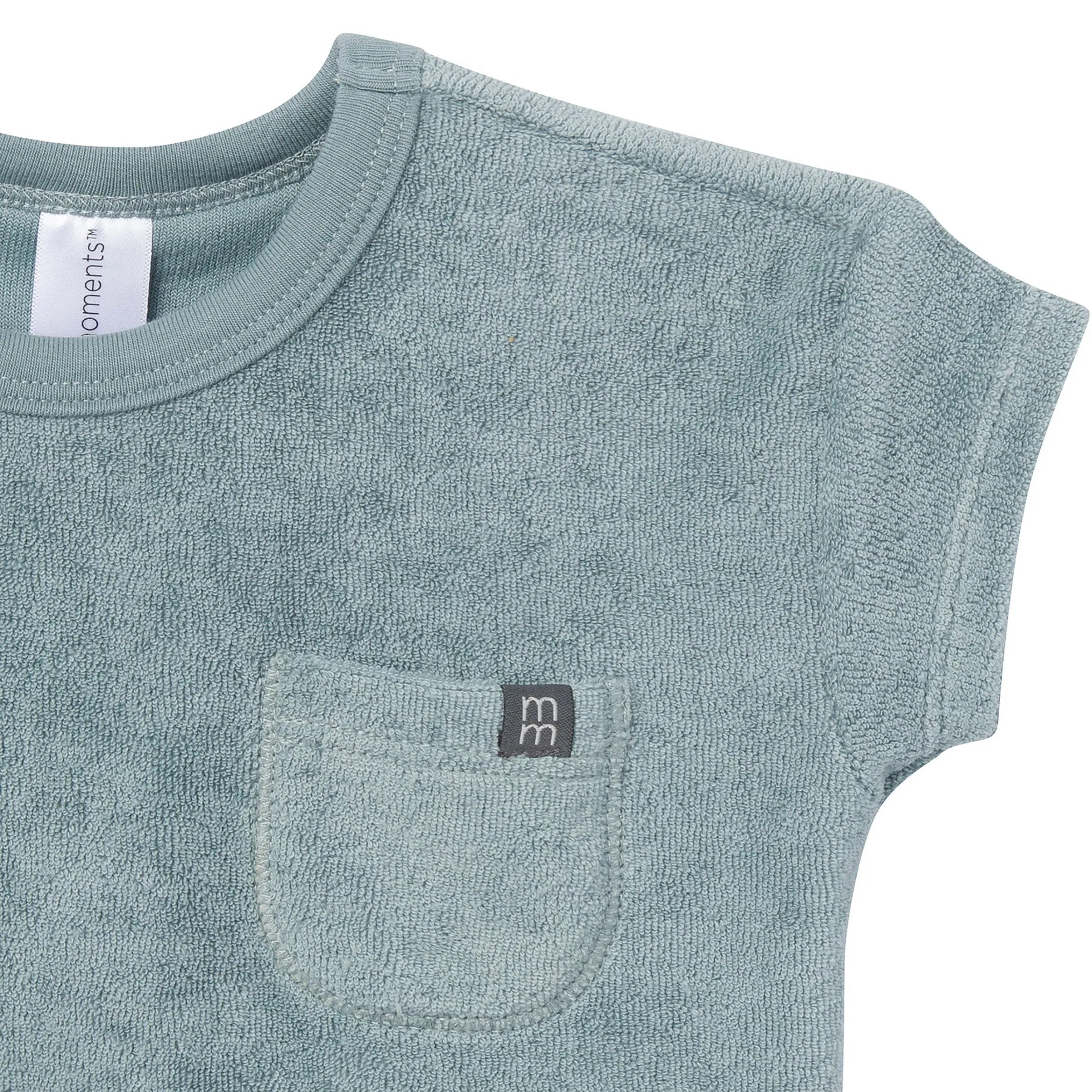 2-Piece Baby Boys Teal Shirt and Shorts Set Gerber Childrenswea