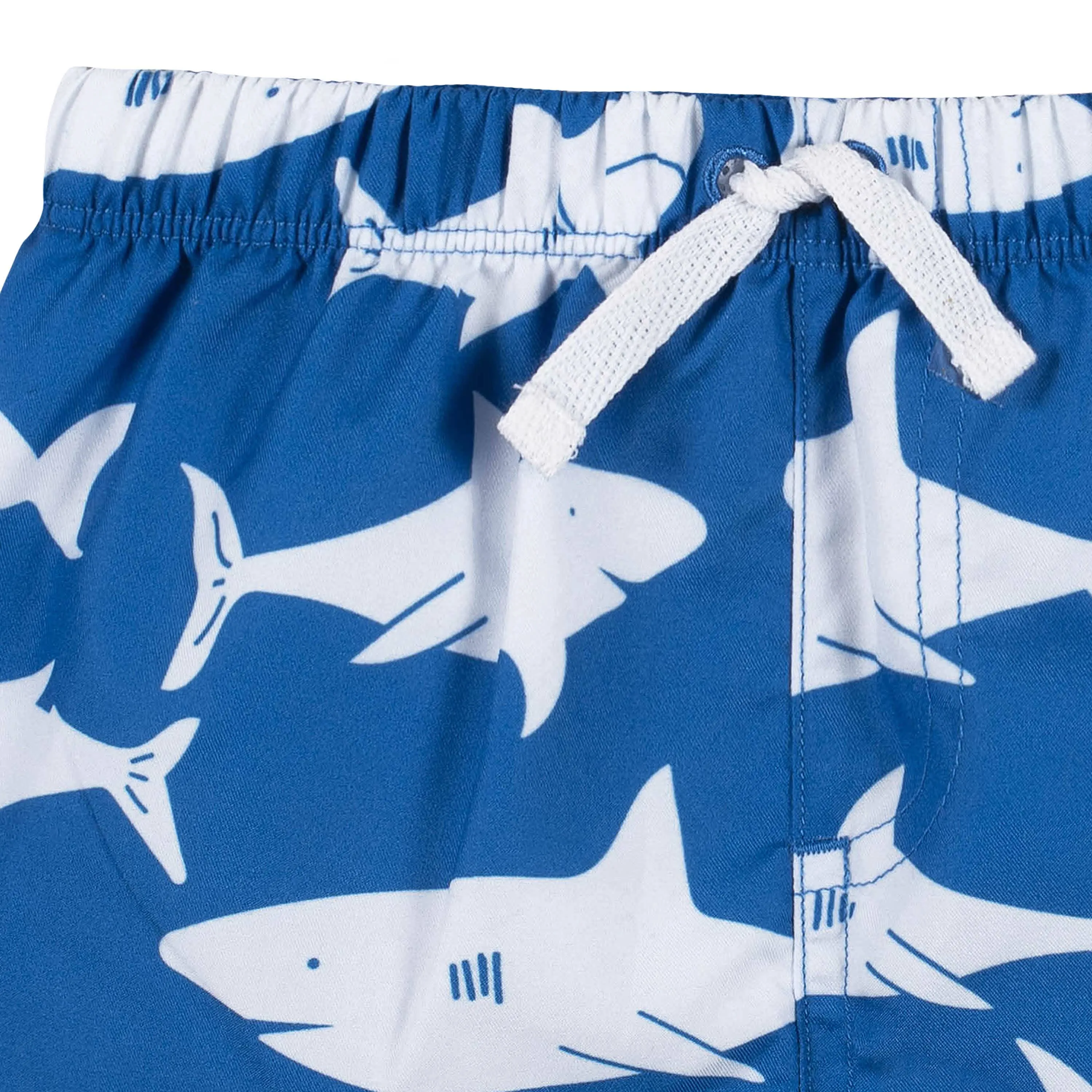2-Piece Baby Boys UPF 50  Shark Zone Rash Guard & Swim Trunks Set Gerber Childrenswea