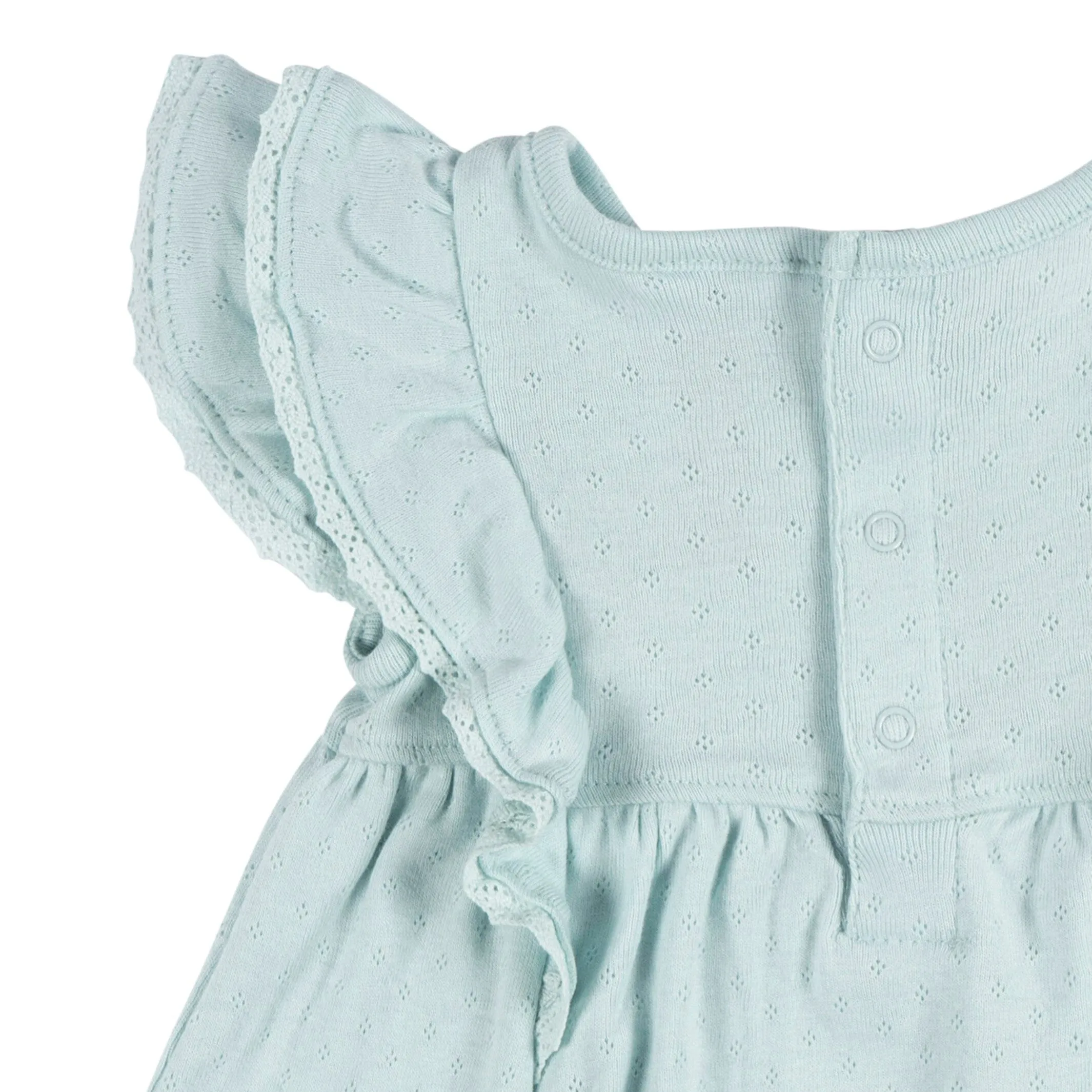 2-Piece Baby Girls Aqua Blue Dress & Diaper Cover Set Gerber Childrenswea