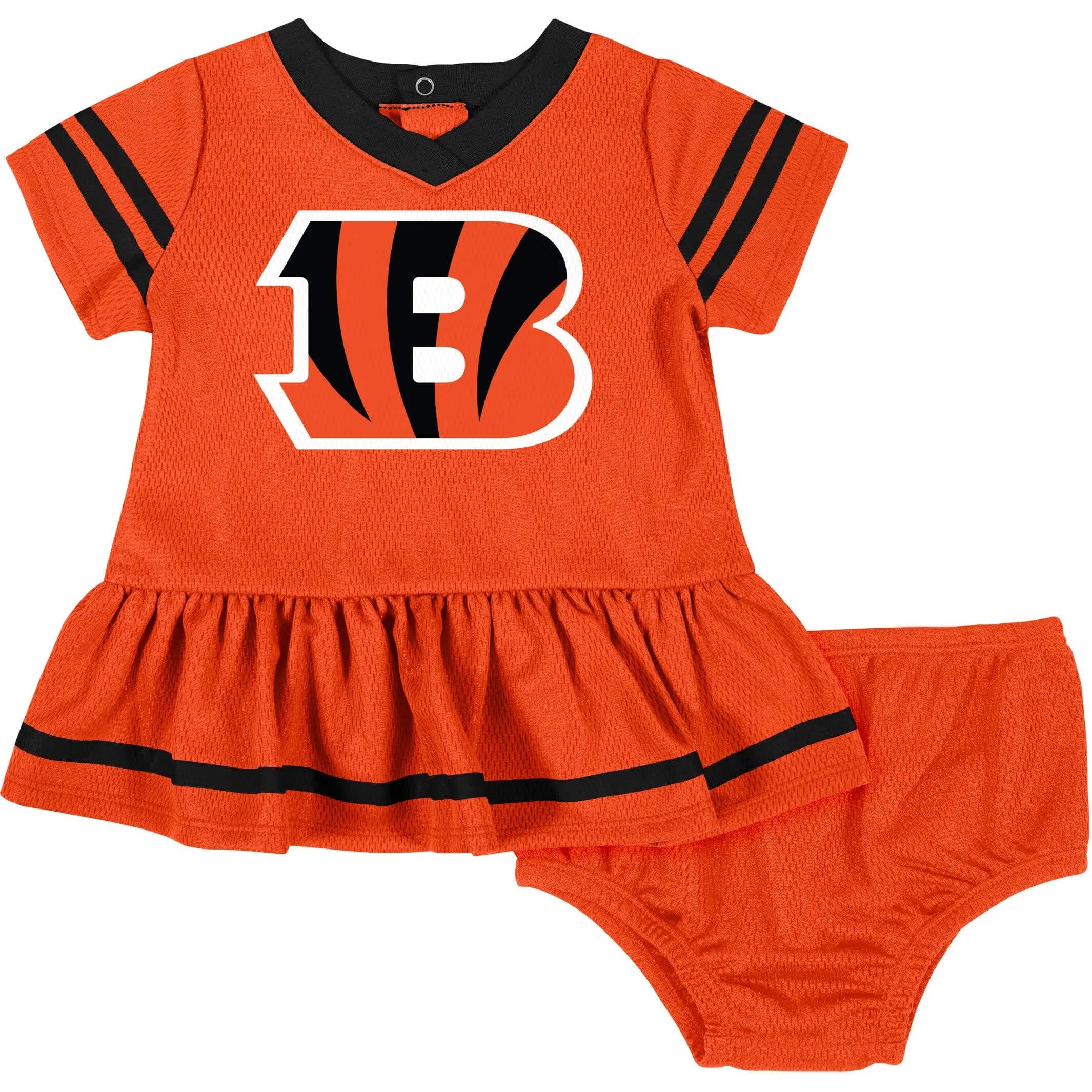 2-Piece Baby Girls Bengals Dress & Diaper Cover Set Gerber Childrenswea