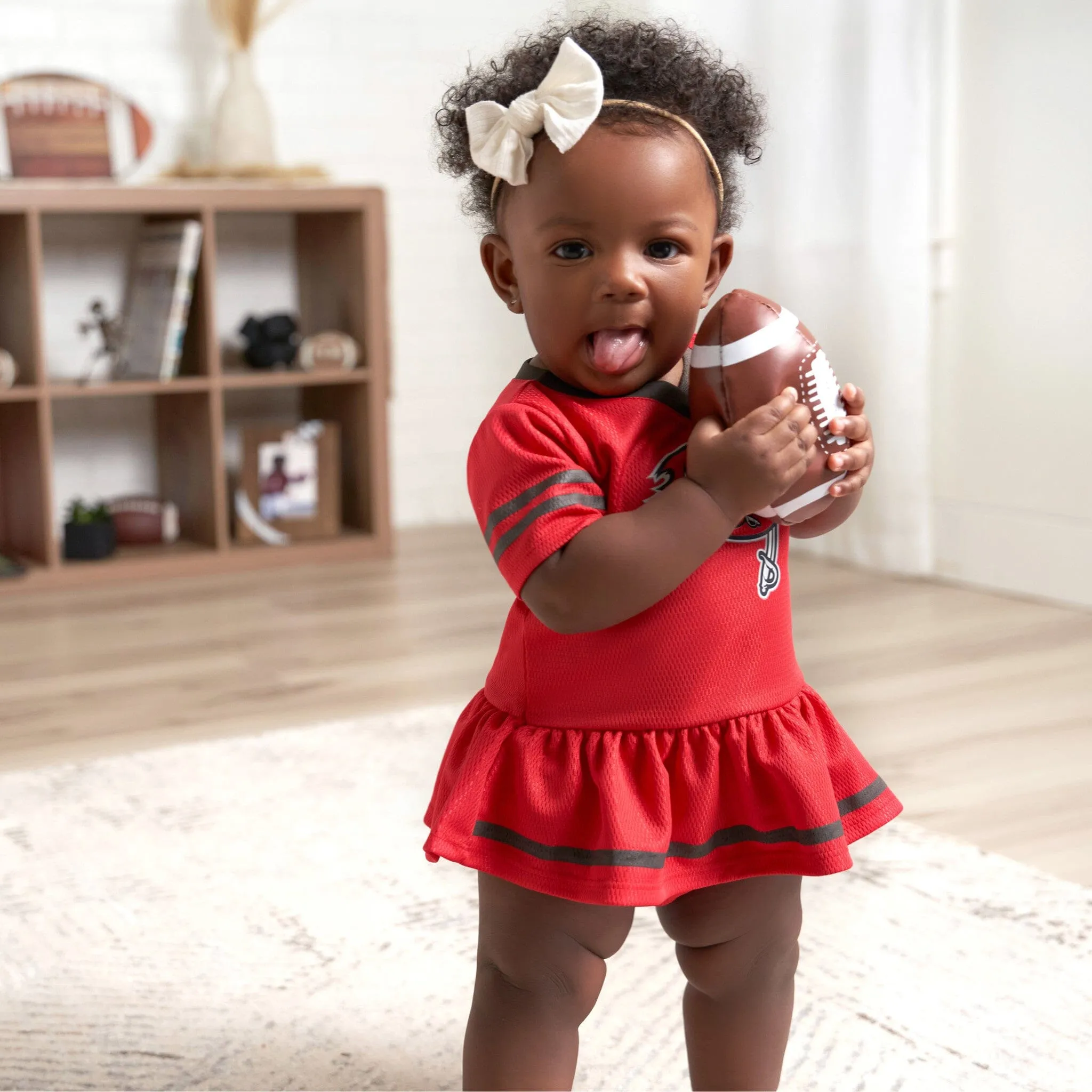 2-Piece Baby Girls Buccaneers Dress & Diaper Cover Set Gerber Childrenswea