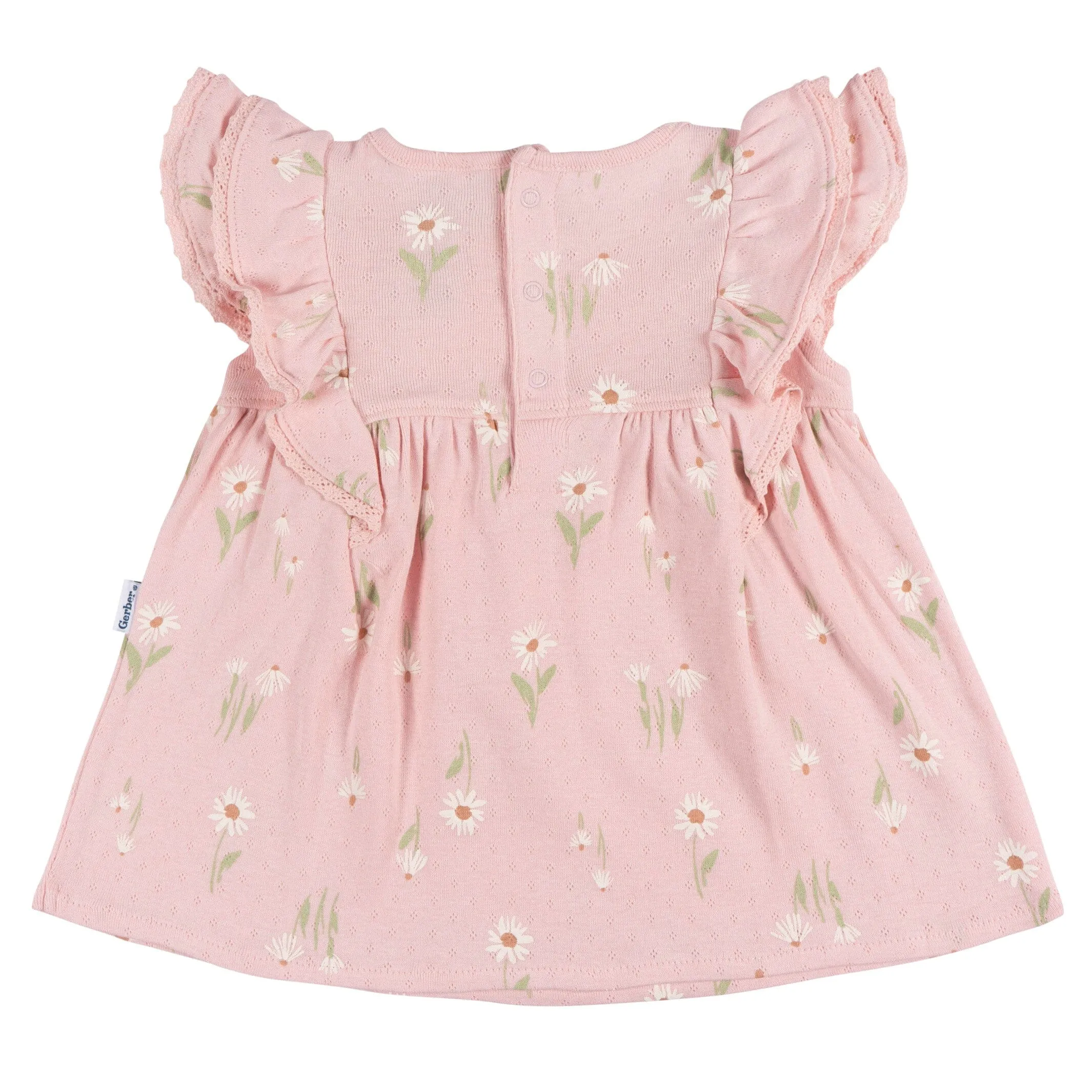2-Piece Baby Girls Daisies Dress & Diaper Cover Set Gerber Childrenswea