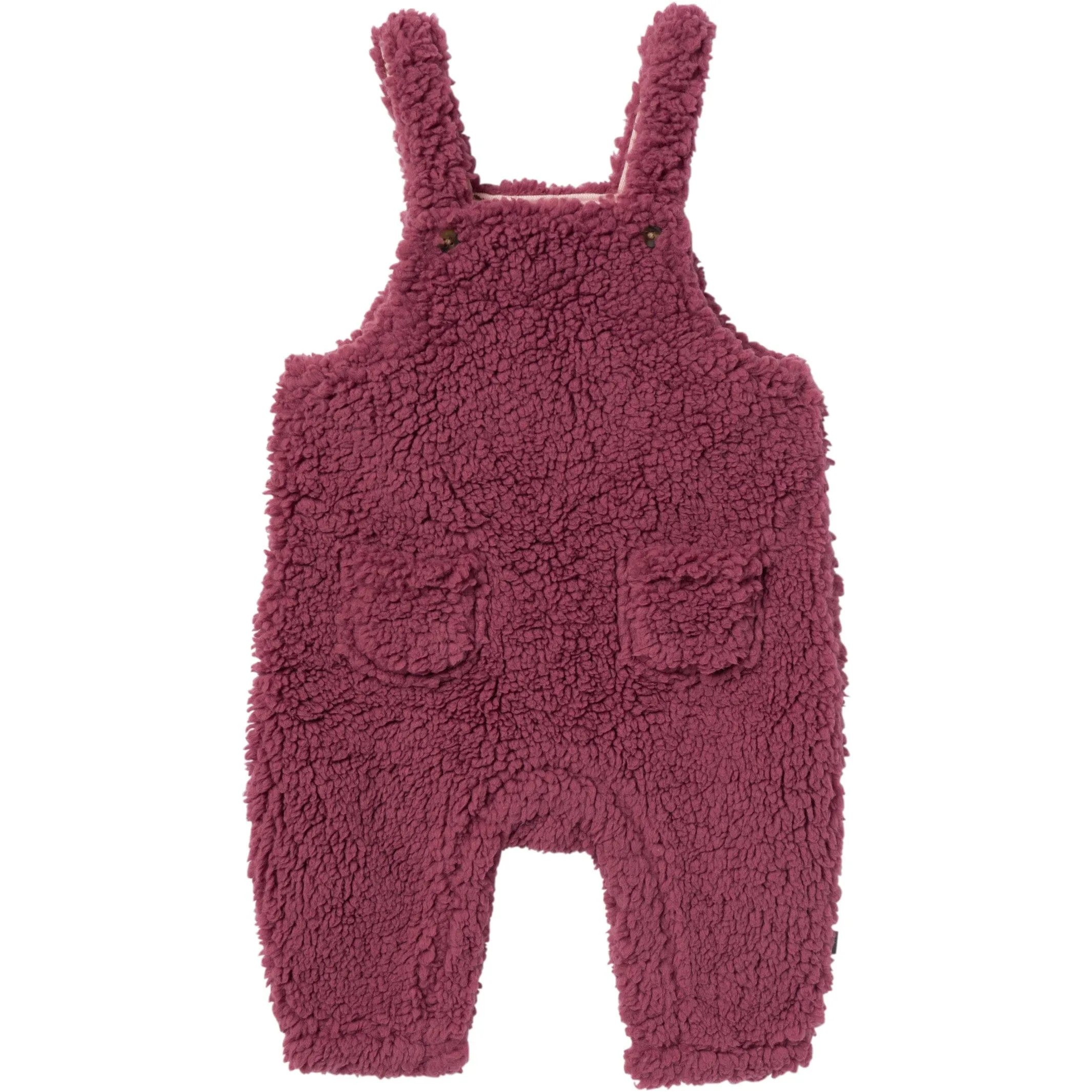 2-Piece Baby Girls Dark Rose Microplush Overalls Gerber Childrenswea