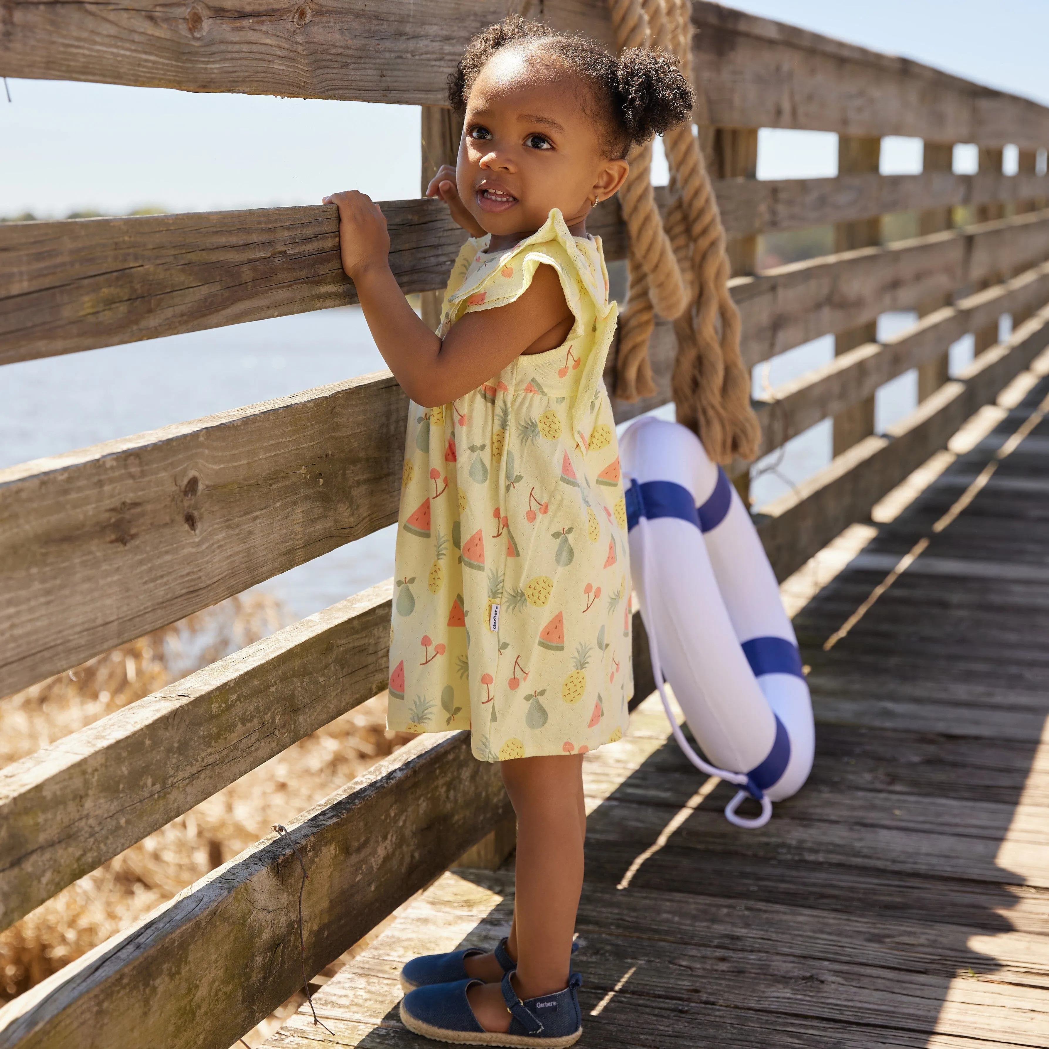 2-Piece Baby Girls Fruit Dress & Diaper Cover Set Gerber Childrenswea