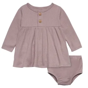 2-Piece Baby Girls Medium Lilac Waffle Dress Set Gerber Childrenswea