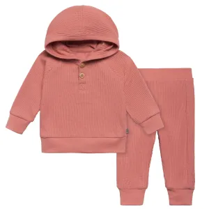 2-Piece Baby Girls Medium Rose Hoodie and Pant Set Gerber Childrenswea