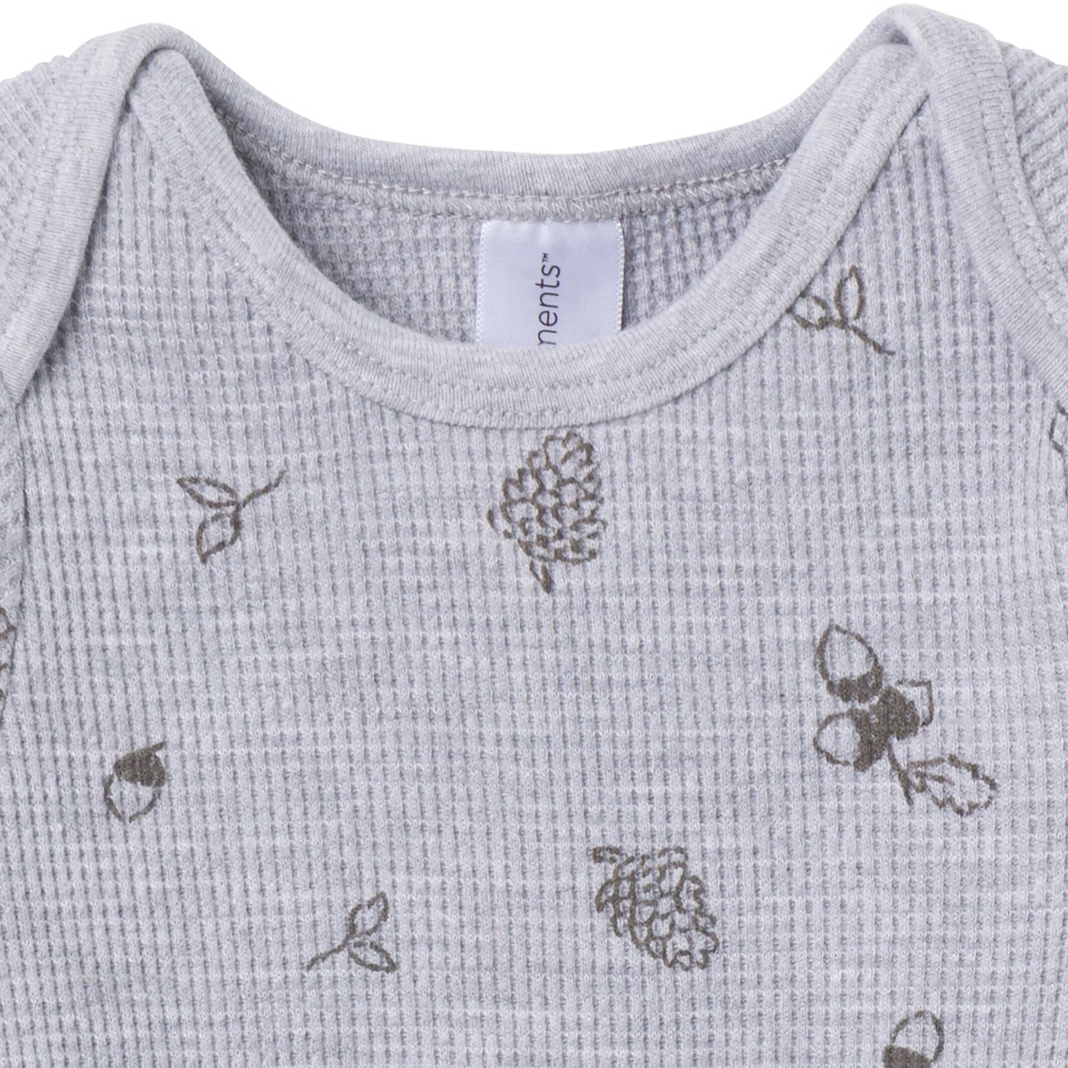 2-Piece Baby Neutral Acorn Grey Heather Bodysuit and Pant Set Gerber Childrenswea