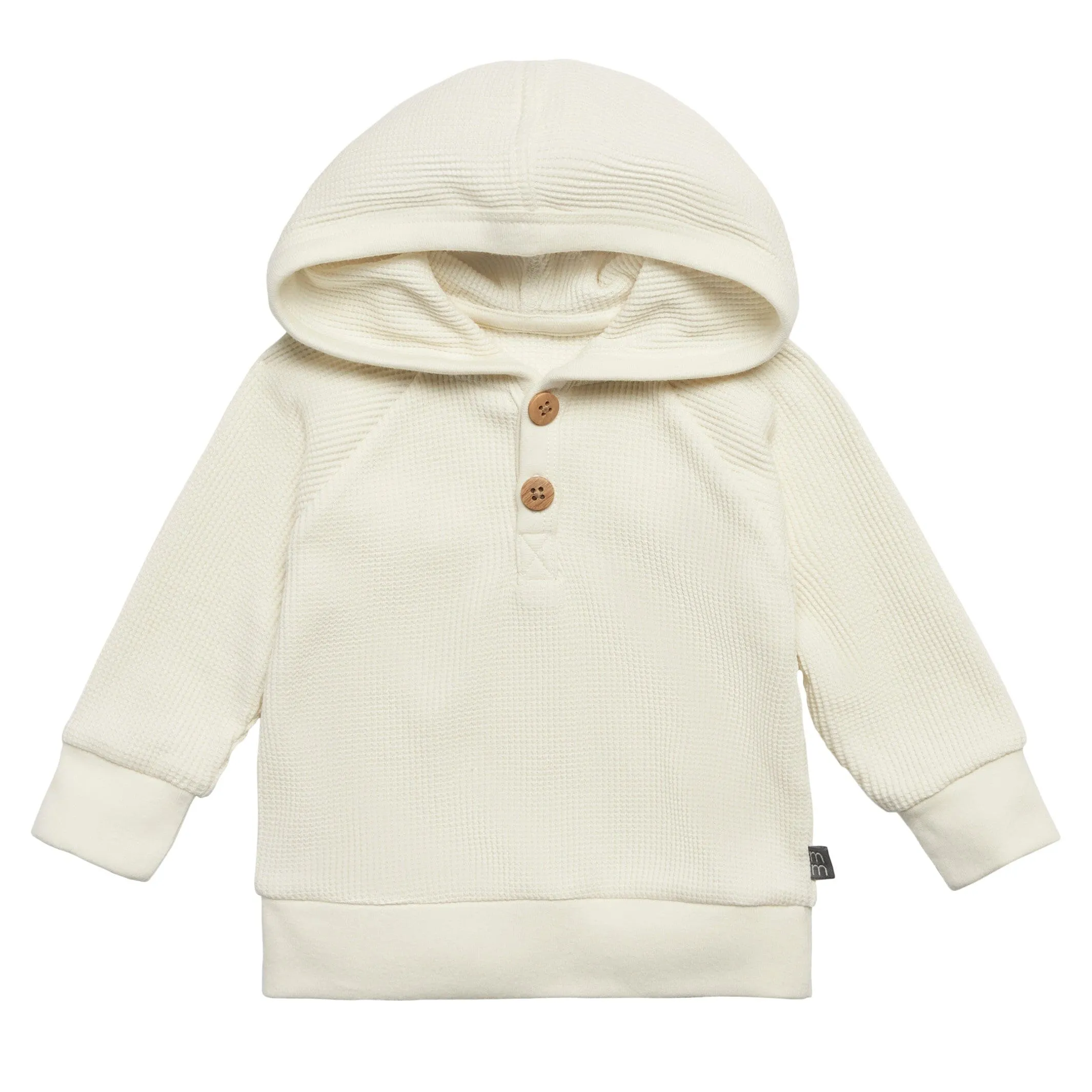 2-Piece Baby Neutral Ivory Waffle Hoodie and Pant Set Gerber Childrenswea