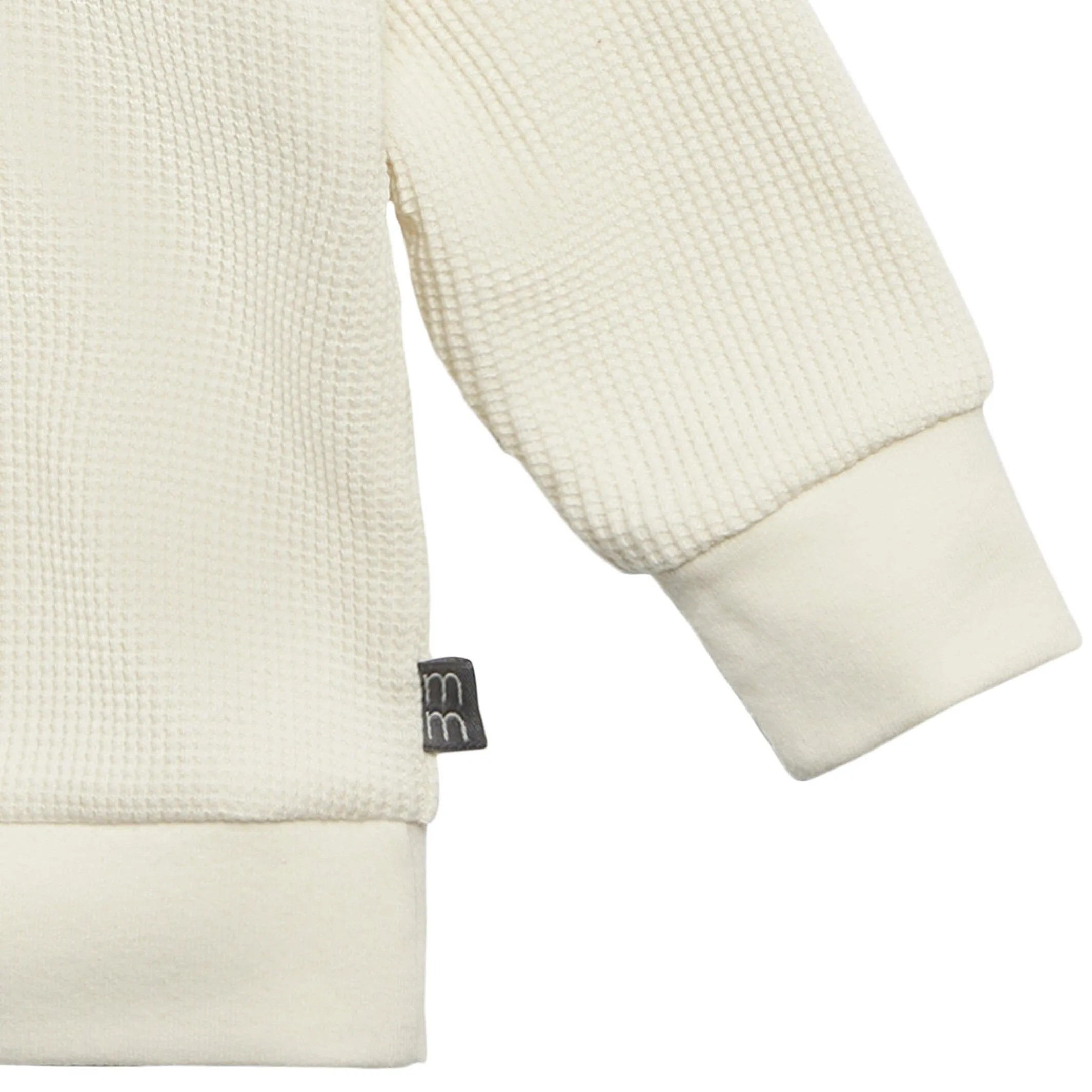 2-Piece Baby Neutral Ivory Waffle Hoodie and Pant Set Gerber Childrenswea