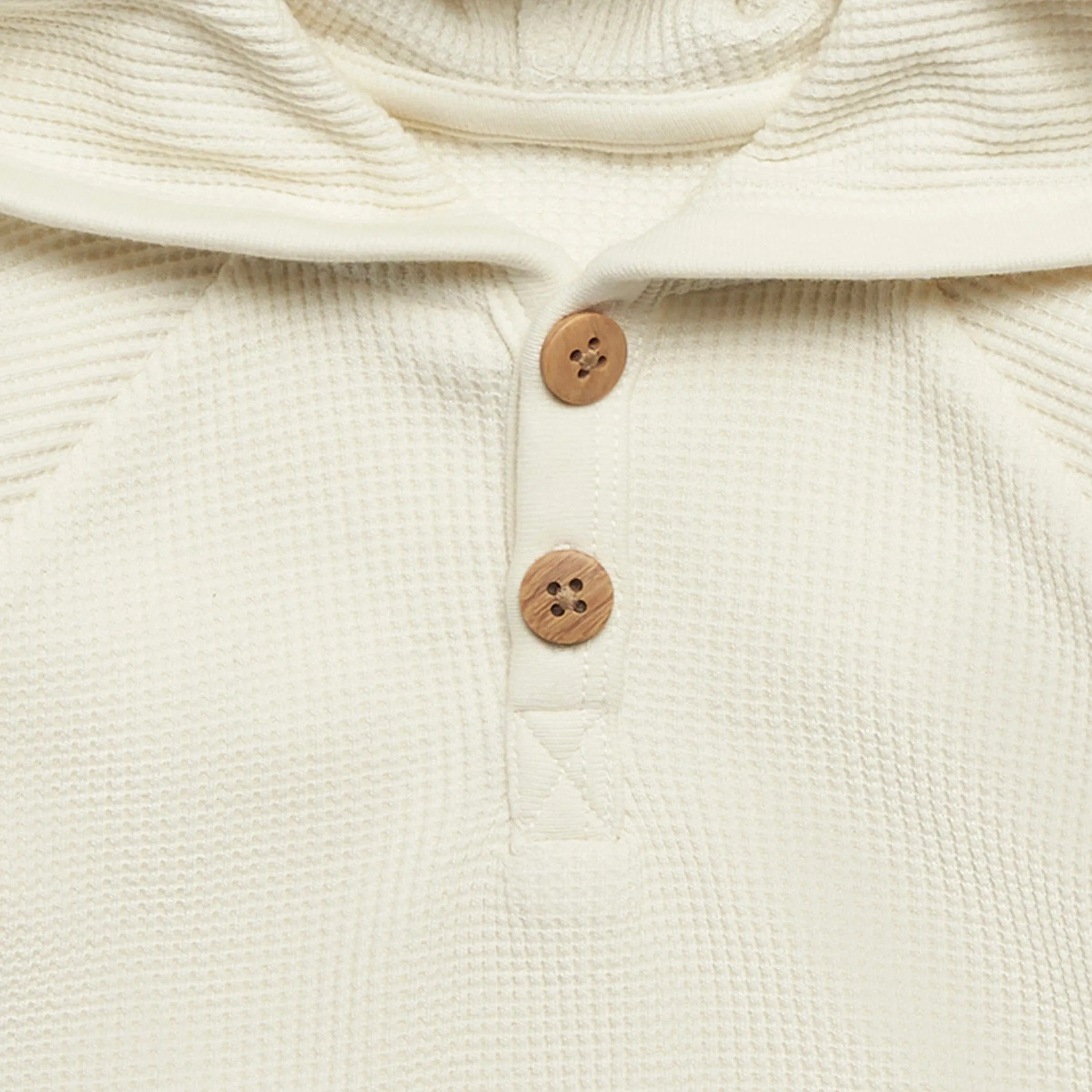 2-Piece Baby Neutral Ivory Waffle Hoodie and Pant Set Gerber Childrenswea