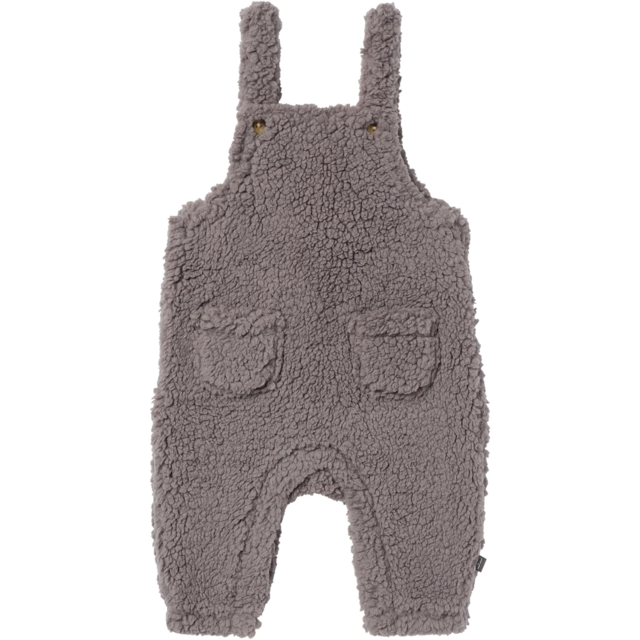 2-Piece Baby Neutral Medium Gray Microplush Overalls Gerber Childrenswea