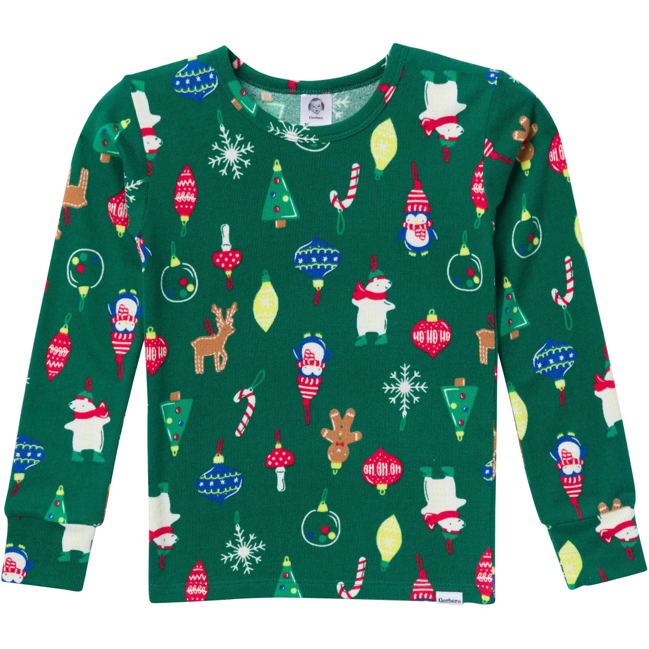 2-Piece Big Kids Neutral Ornaments Hacci Snug Fit Pajama Set Gerber Childrenswea
