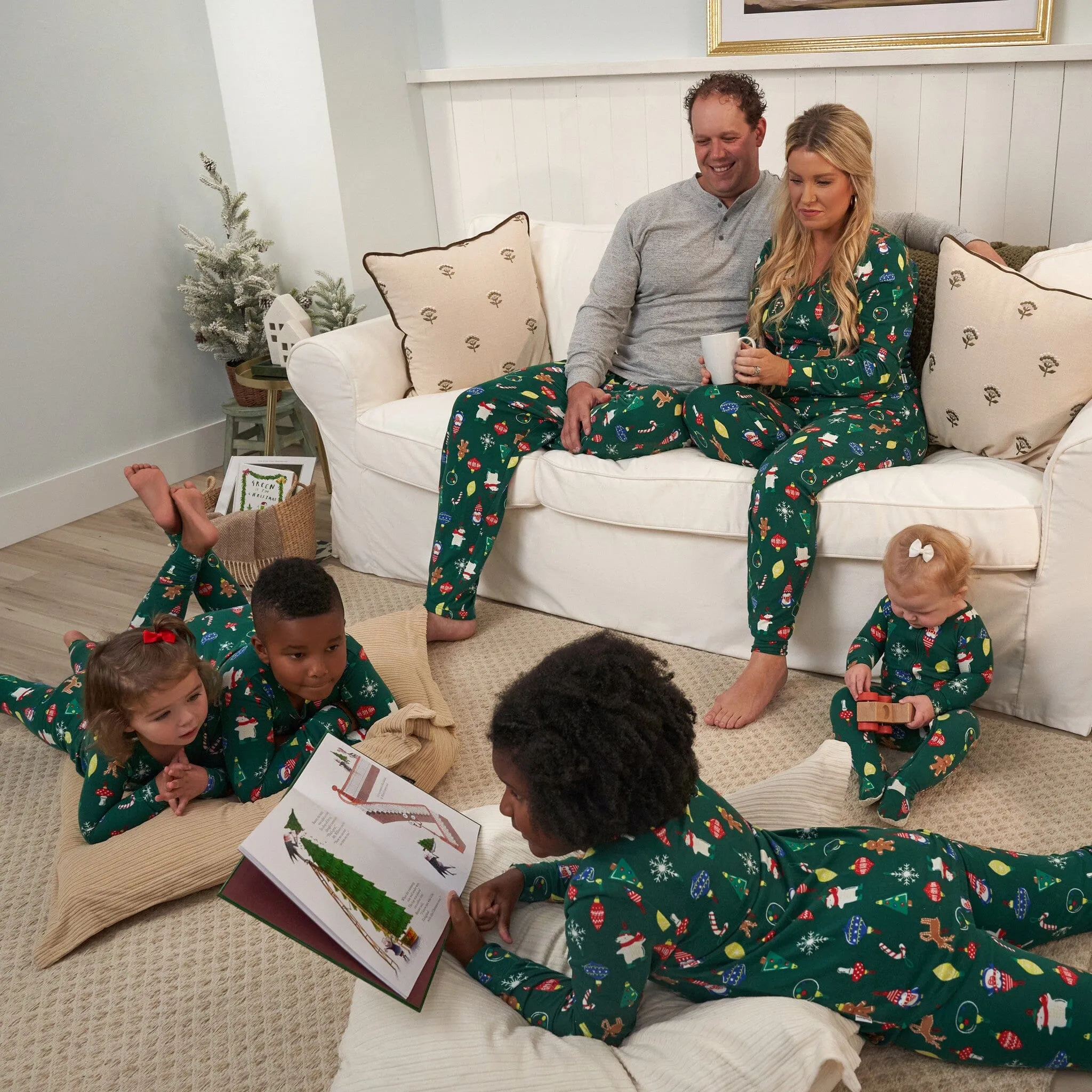 2-Piece Big Kids Neutral Ornaments Hacci Snug Fit Pajama Set Gerber Childrenswea
