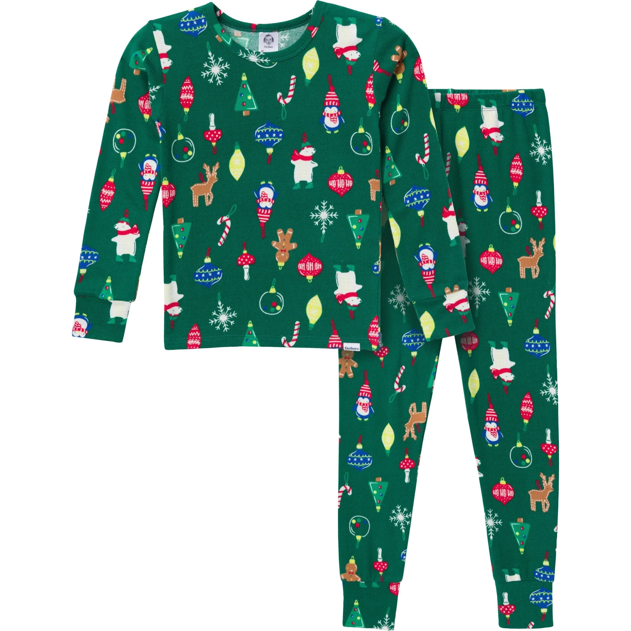 2-Piece Big Kids Neutral Ornaments Hacci Snug Fit Pajama Set Gerber Childrenswea