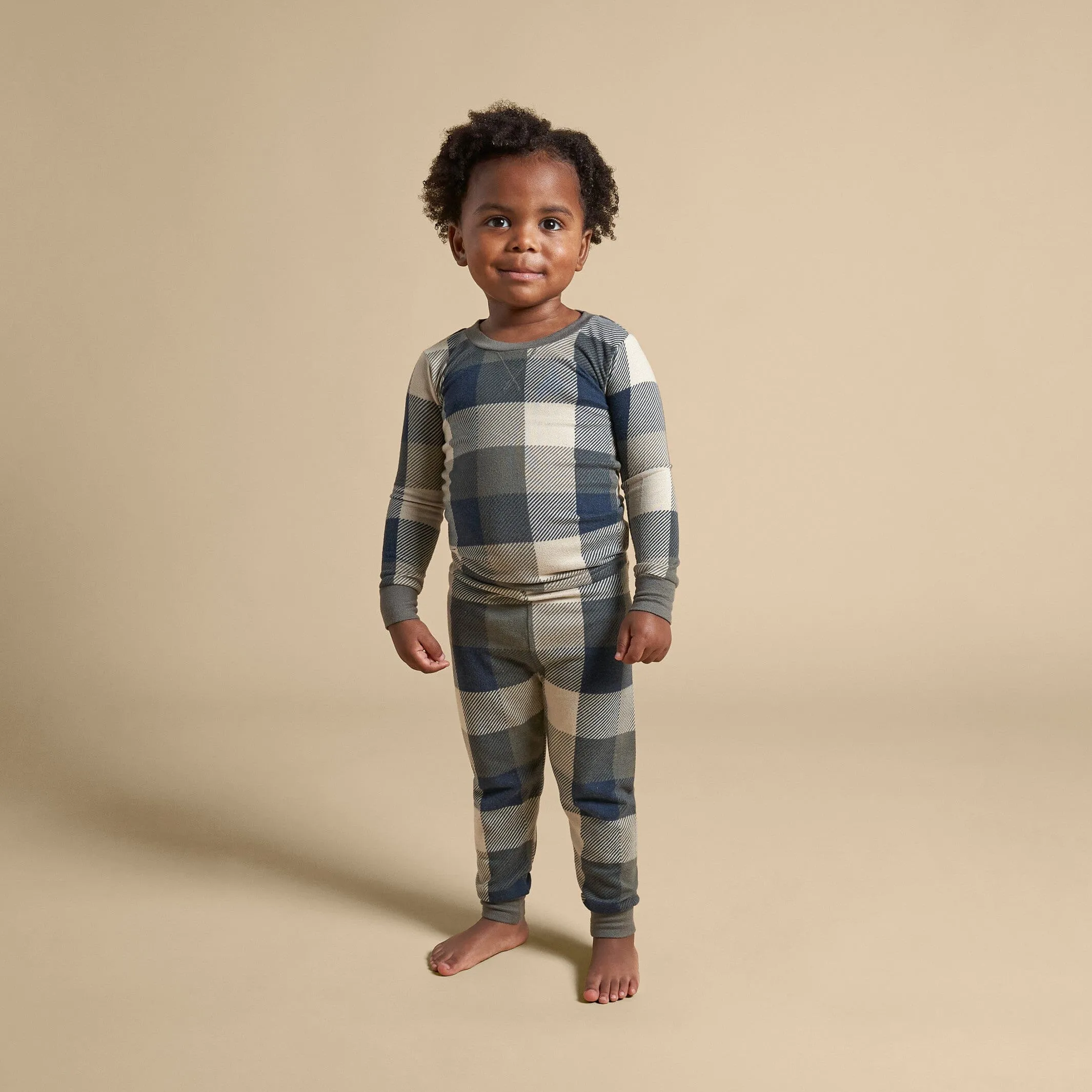 2-Piece Infant & Toddler Boys Dark Green Plaid Hacci Pajama Set Gerber Childrenswea