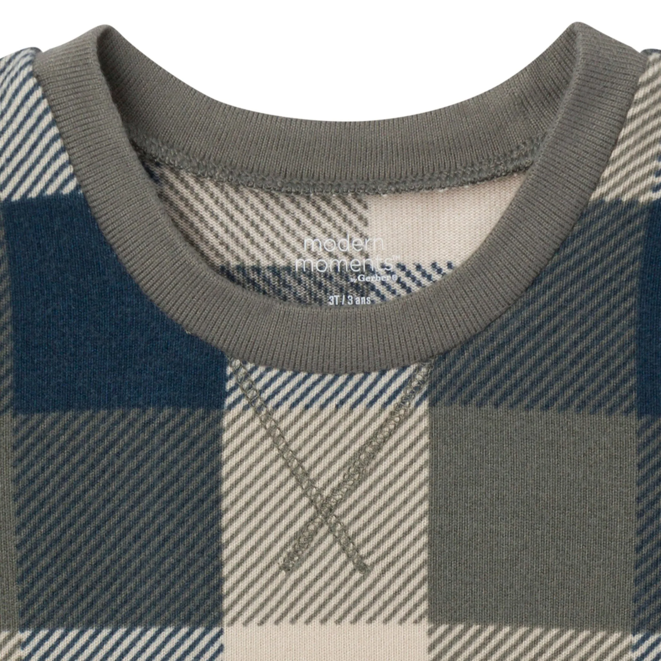 2-Piece Infant & Toddler Boys Dark Green Plaid Hacci Pajama Set Gerber Childrenswea