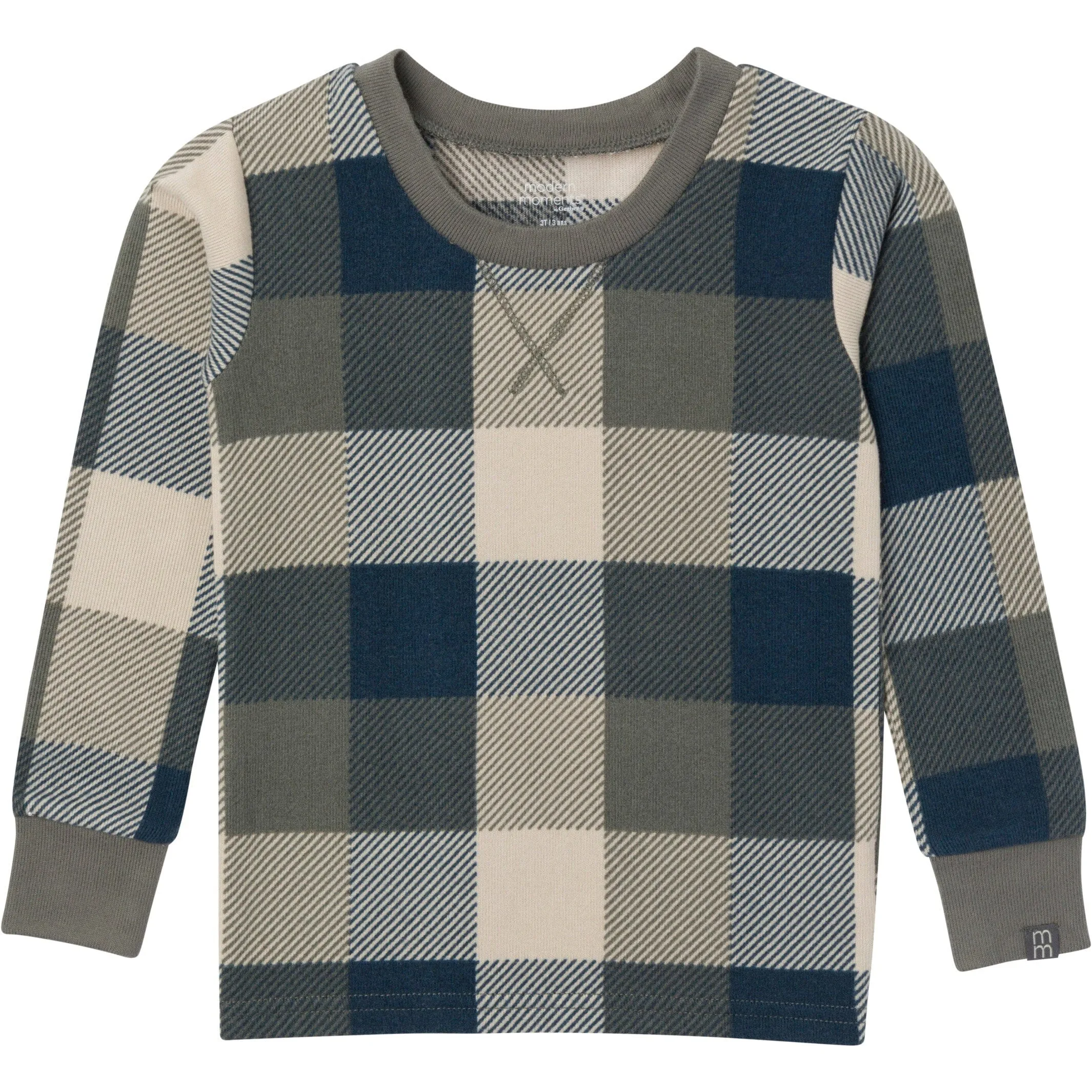 2-Piece Infant & Toddler Boys Dark Green Plaid Hacci Pajama Set Gerber Childrenswea