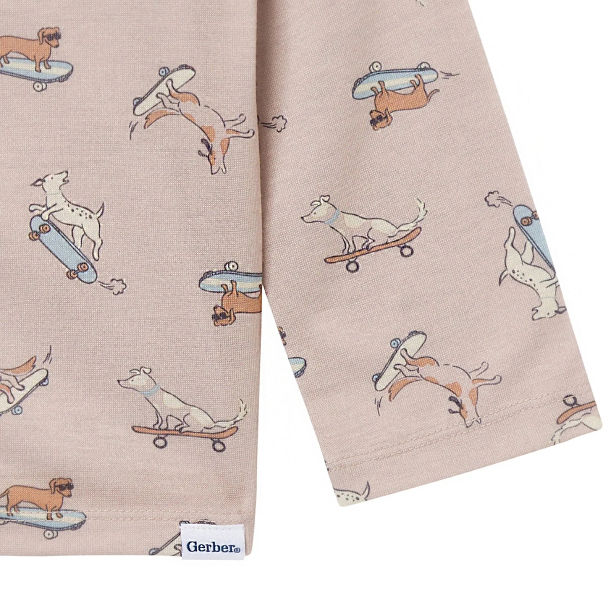 2-Piece Infant & Toddler Boys Dog Button Up Pajama Set Gerber Childrenswea