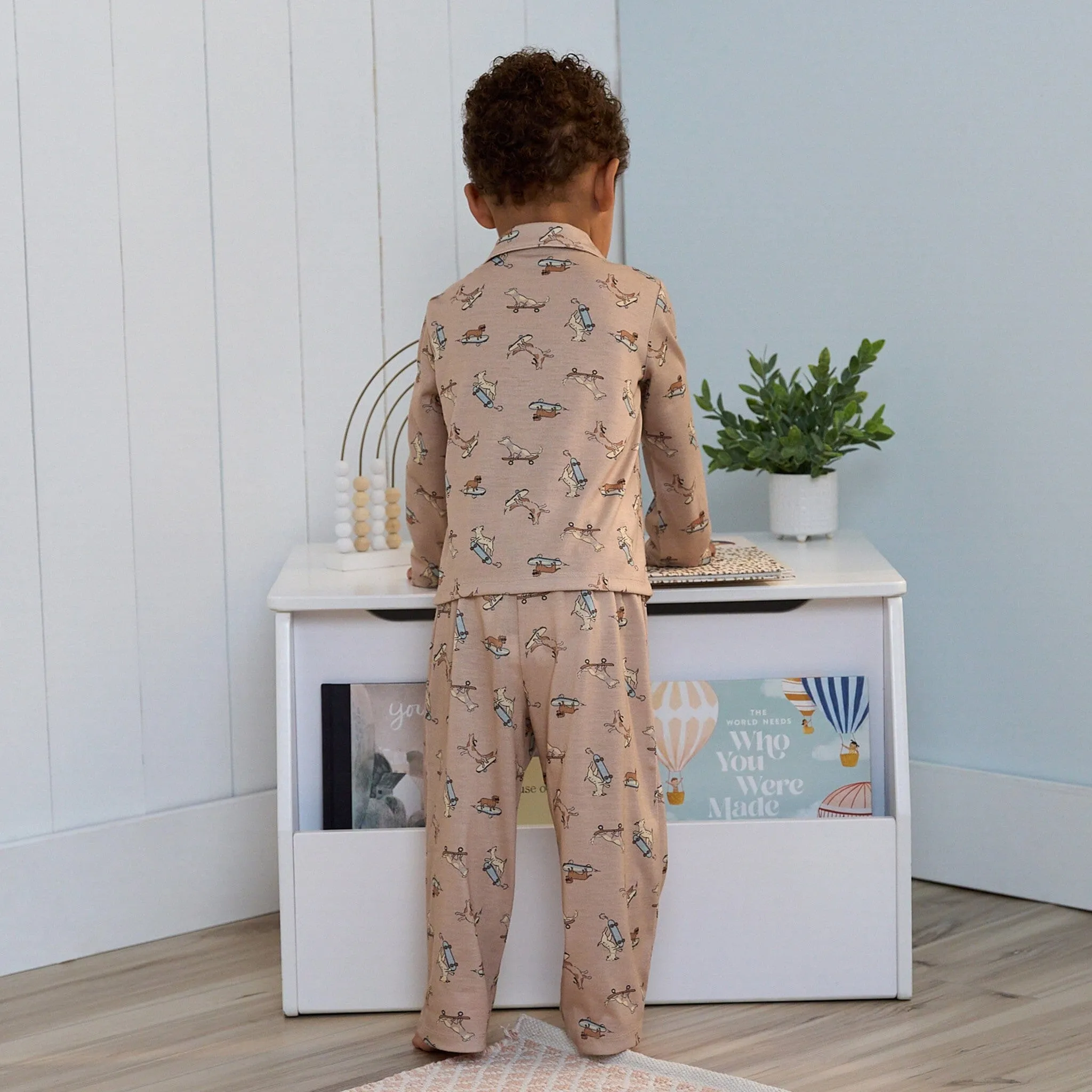 2-Piece Infant & Toddler Boys Dog Button Up Pajama Set Gerber Childrenswea