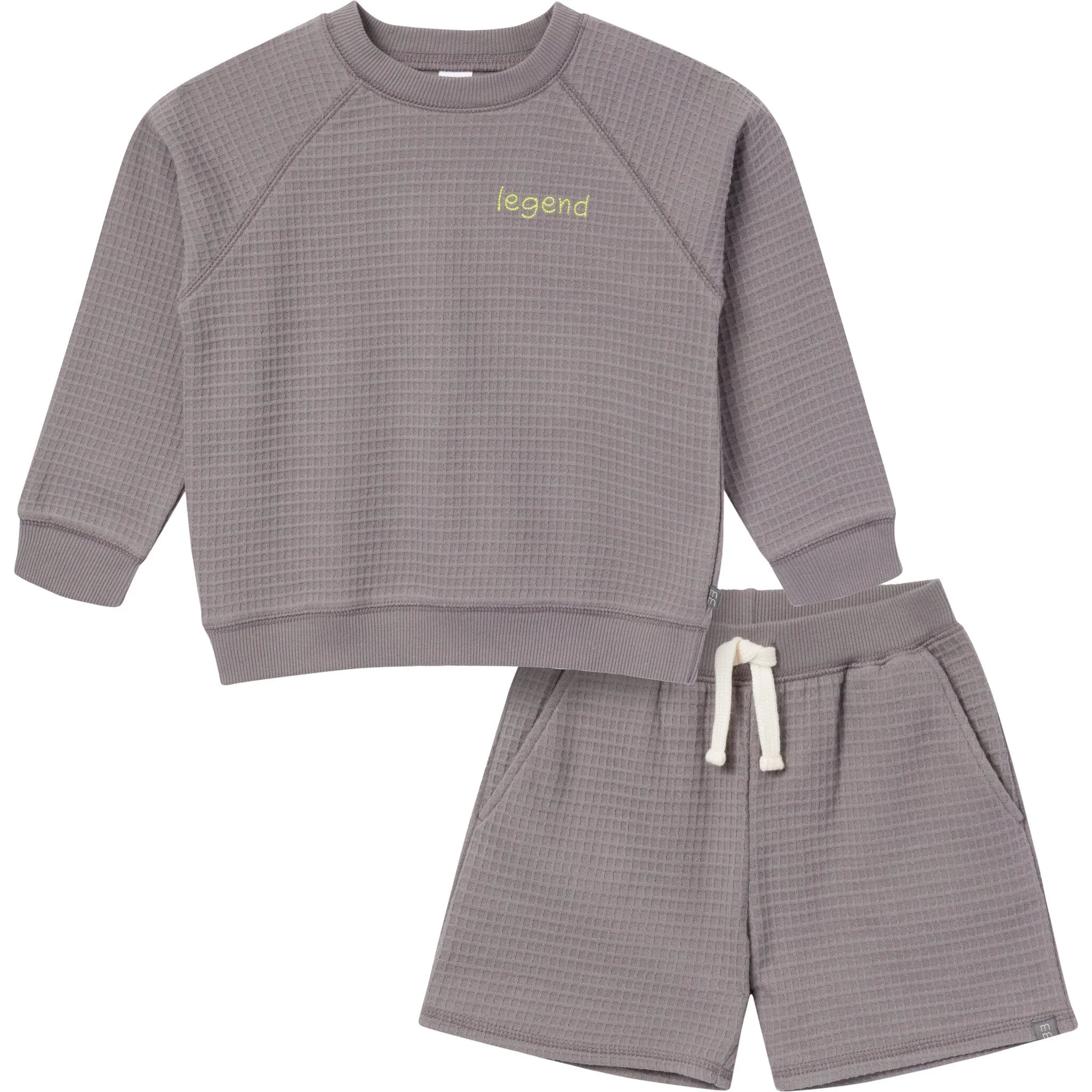 2-Piece Infant & Toddler Boys Grey Long Sleeve Top and Shorts Set Gerber Childrenswea