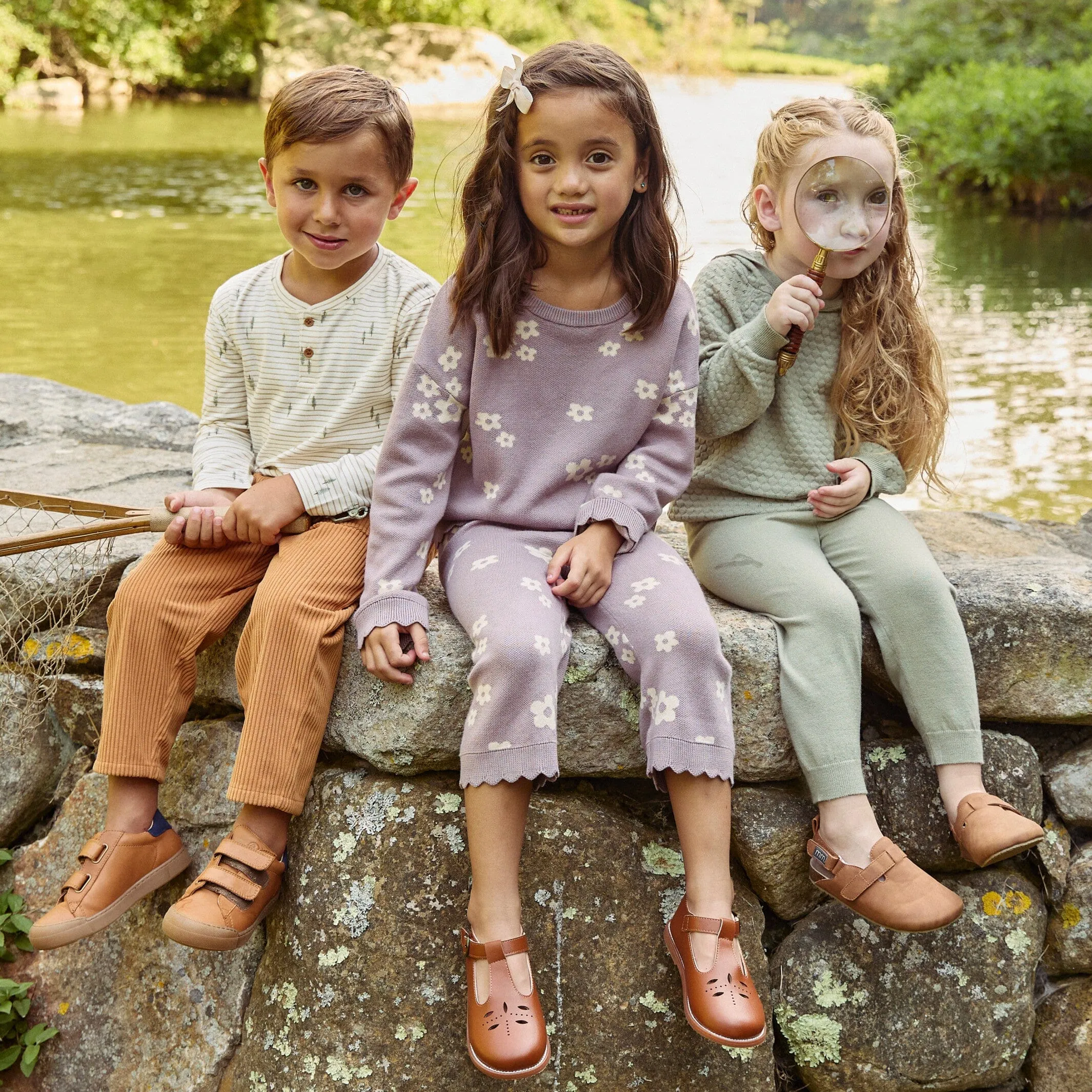 2-Piece Infant & Toddler Boys Light Beige Trees Henley Shirt and Pant Set Gerber Childrenswea