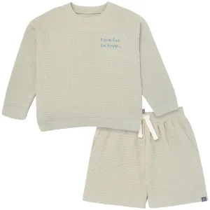 2-Piece Infant & Toddler Boys Light Green Long Sleeve Top and Shorts Set Gerber Childrenswea