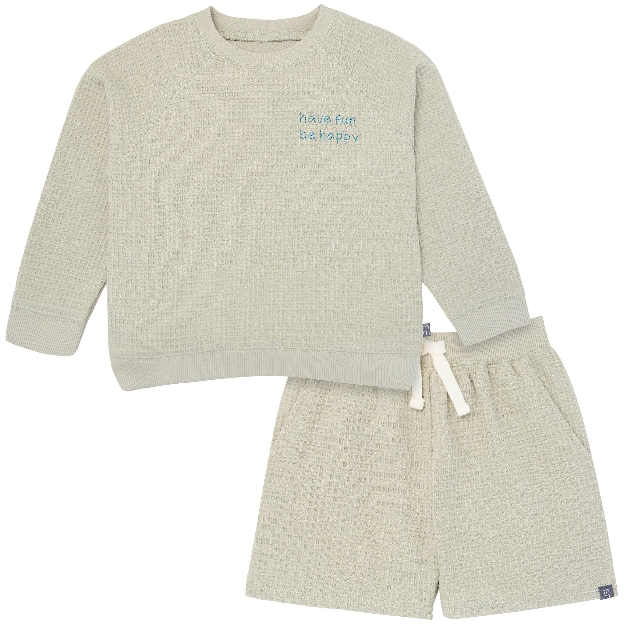2-Piece Infant & Toddler Boys Light Green Long Sleeve Top and Shorts Set Gerber Childrenswea
