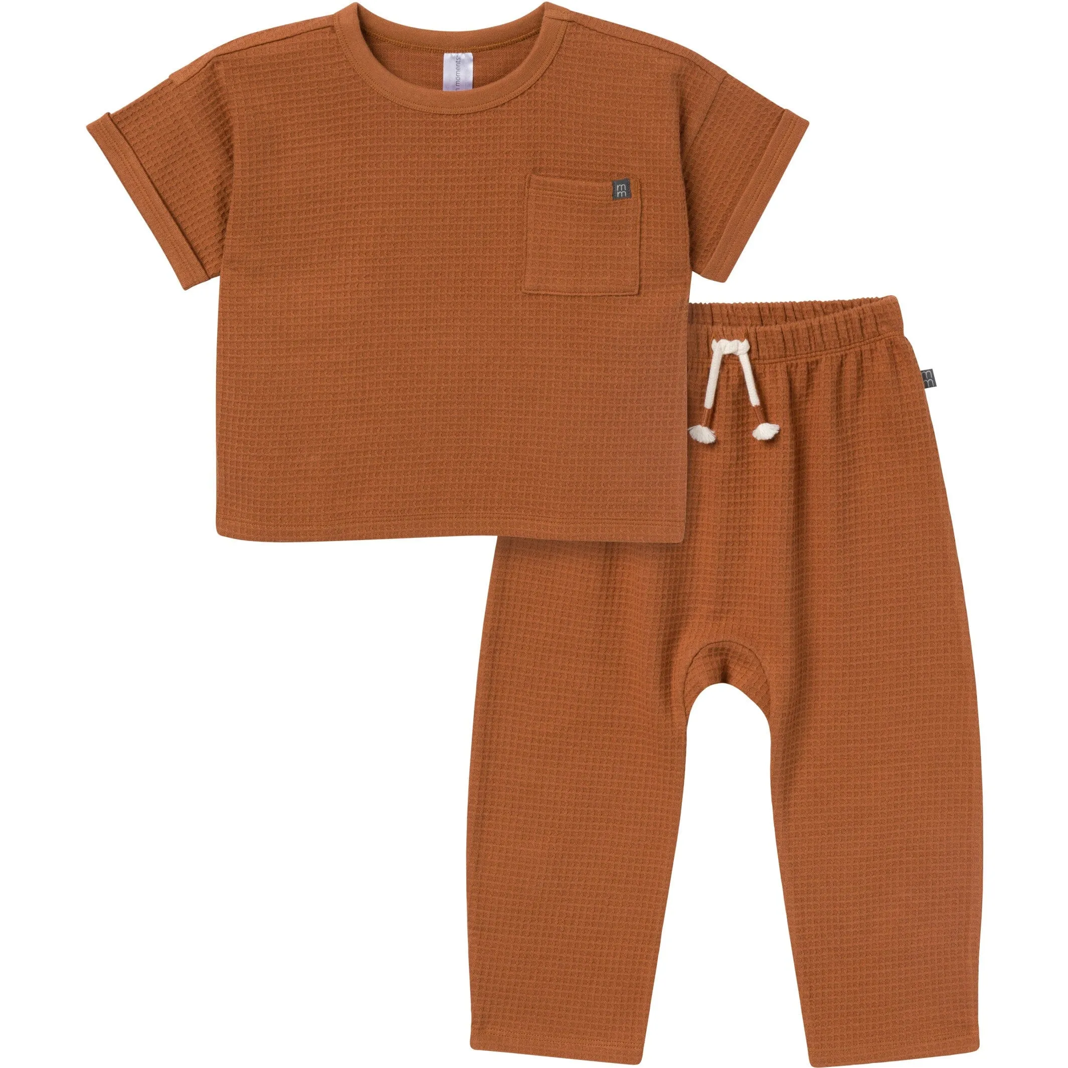 2-Piece Infant & Toddler Boys Medium Brown Pants and Shirt Set Gerber Childrenswea