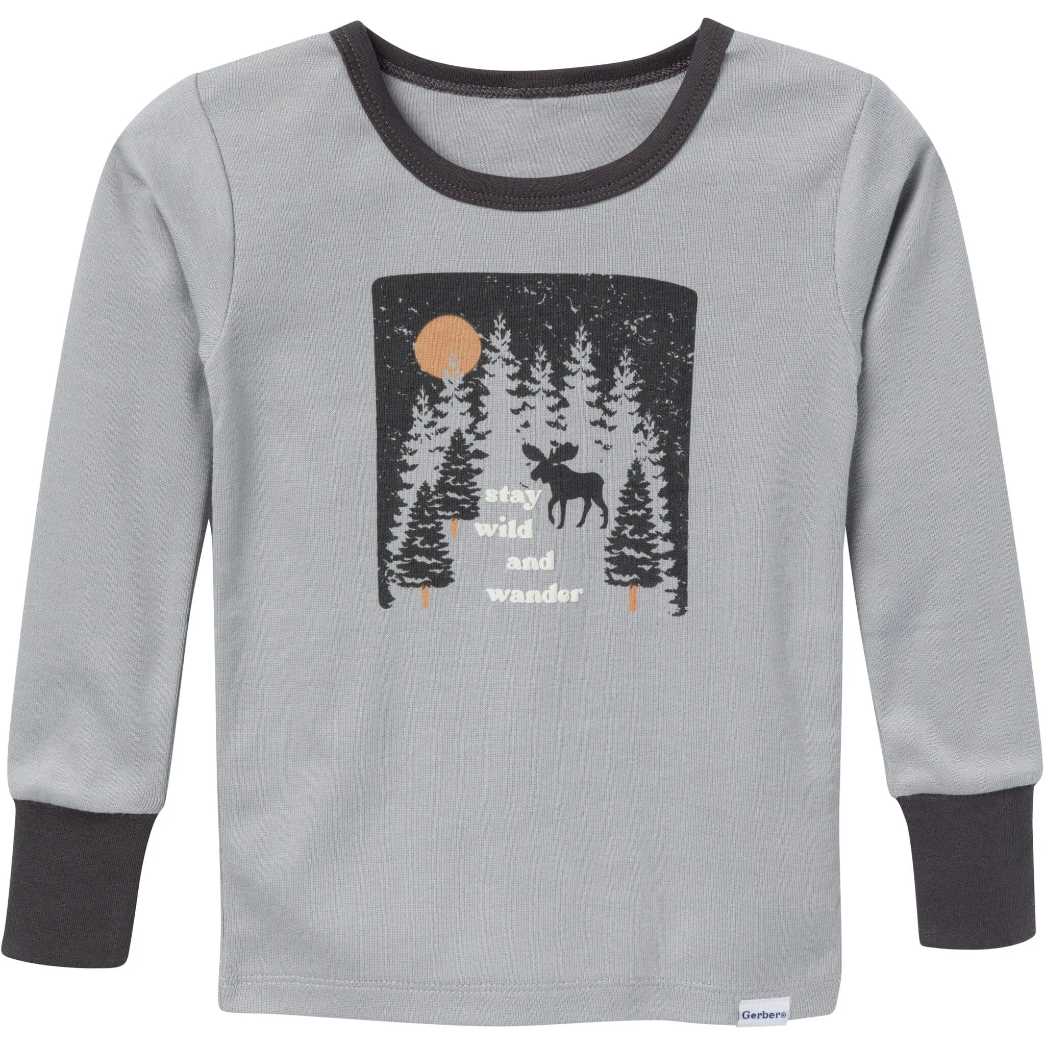 2-Piece Infant & Toddler Boys Moose Long Sleeve Pajama Set Gerber Childrenswea