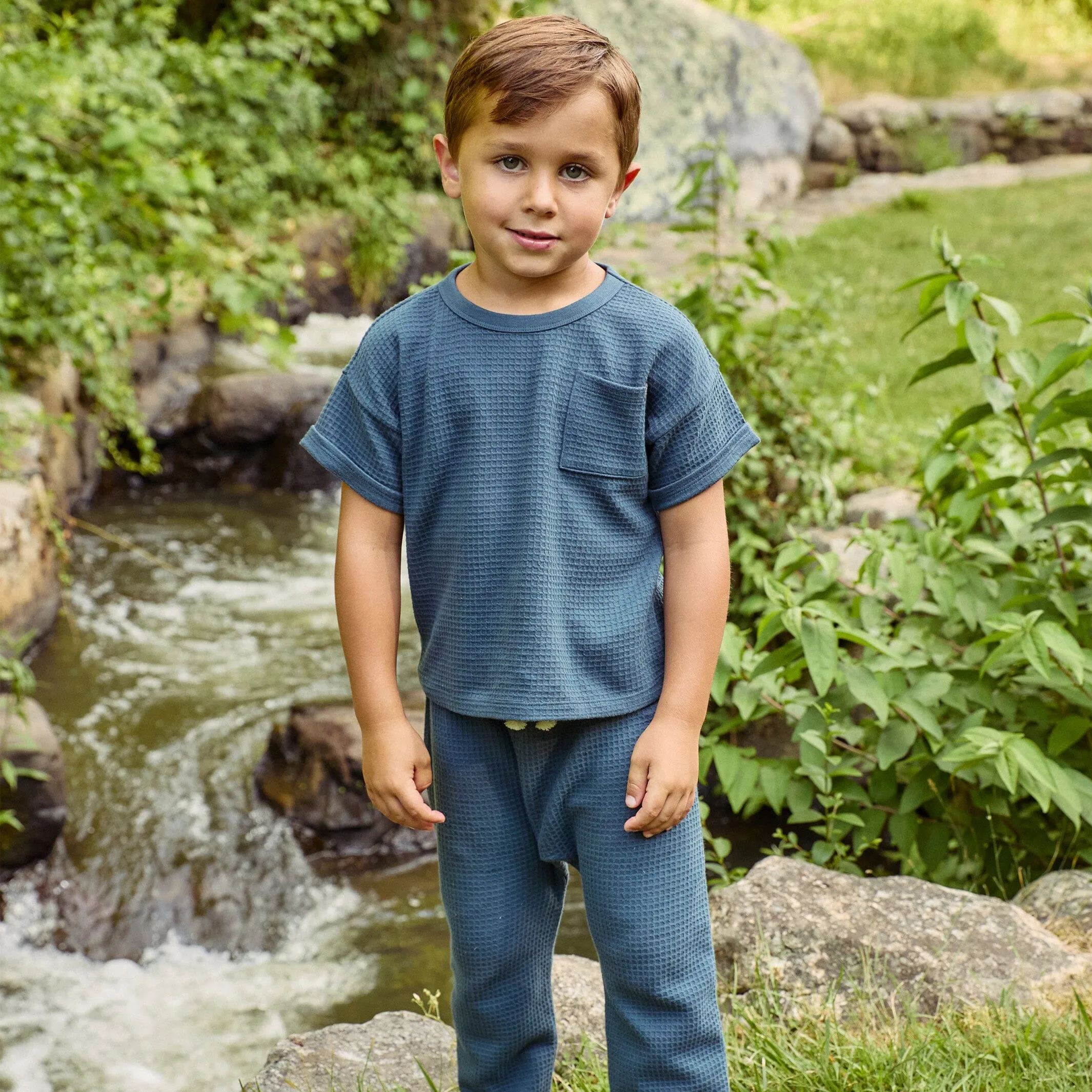 2-Piece Infant & Toddler Boys Navy Pants and Shirt Set Gerber Childrenswea