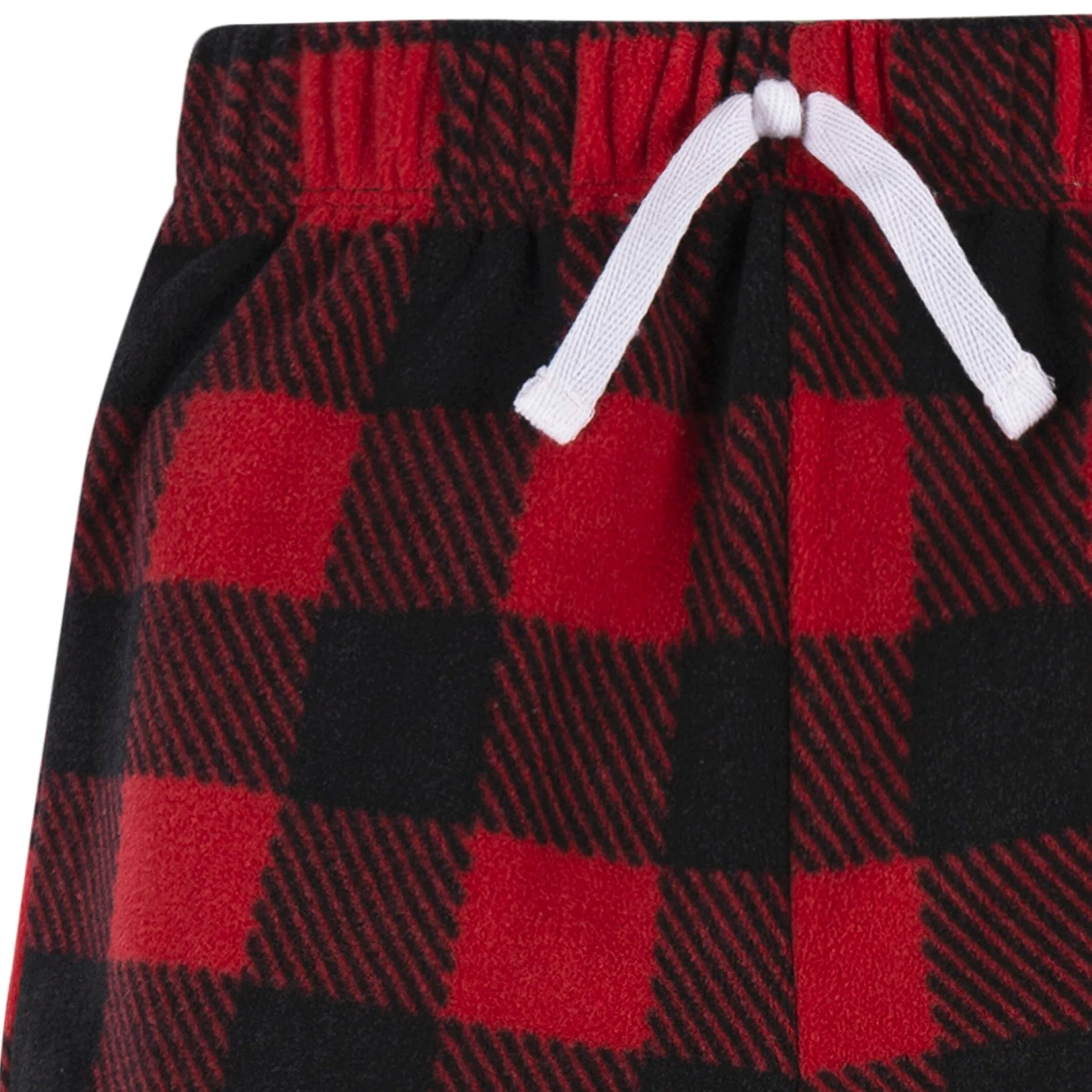 2-Piece Infant & Toddler Boys Red Plaid Fleece Pajamas Gerber Childrenswea